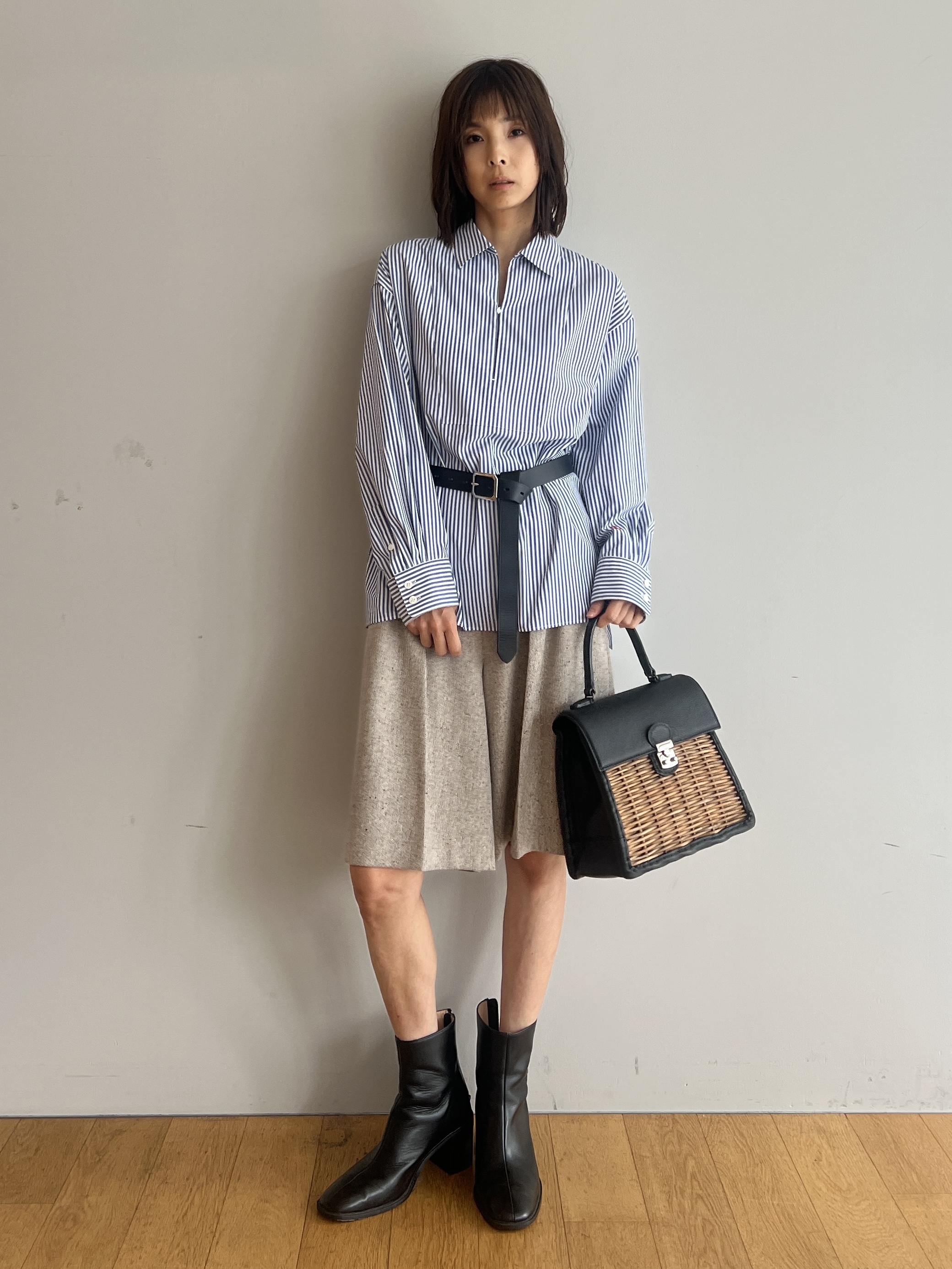 misaさんの「DRESSTERIOR｜【セットアップ可】ネップツイードバミューダパンツ」を使ったコーディネート