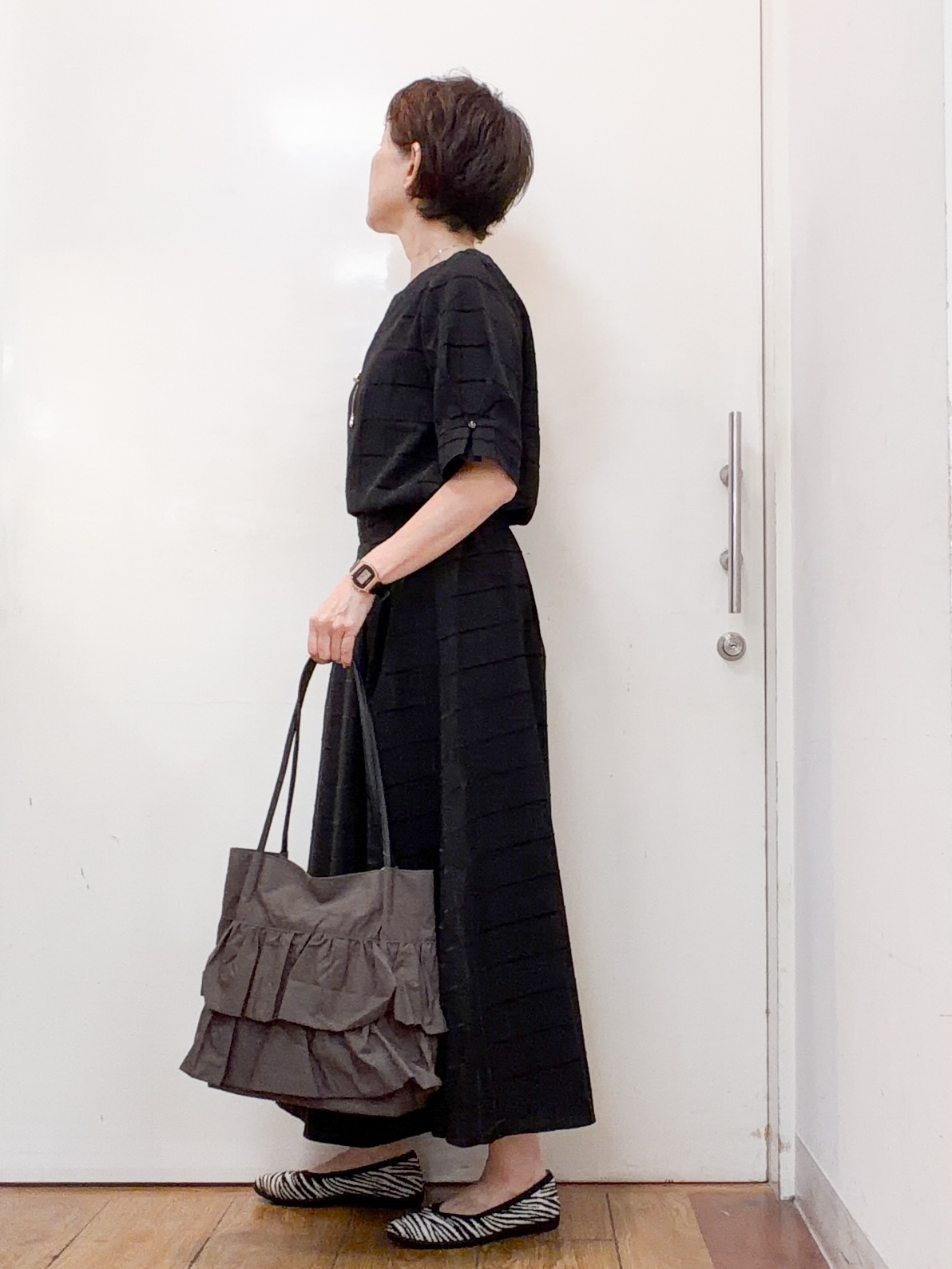 みぃさんの「SHOO･LA･RUE｜【セットアップ可/S-LL】1枚で秋気分 モールチェックタックスリーブ ブラウス」を使ったコーディネート