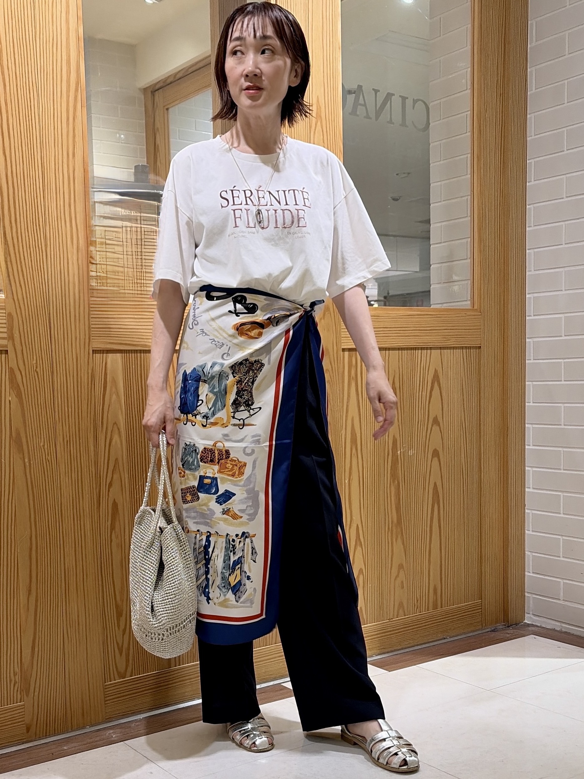 ゆうさんの「UNTITLED｜【丈感すっきり】ベロアプリントロゴT」を使ったコーディネート