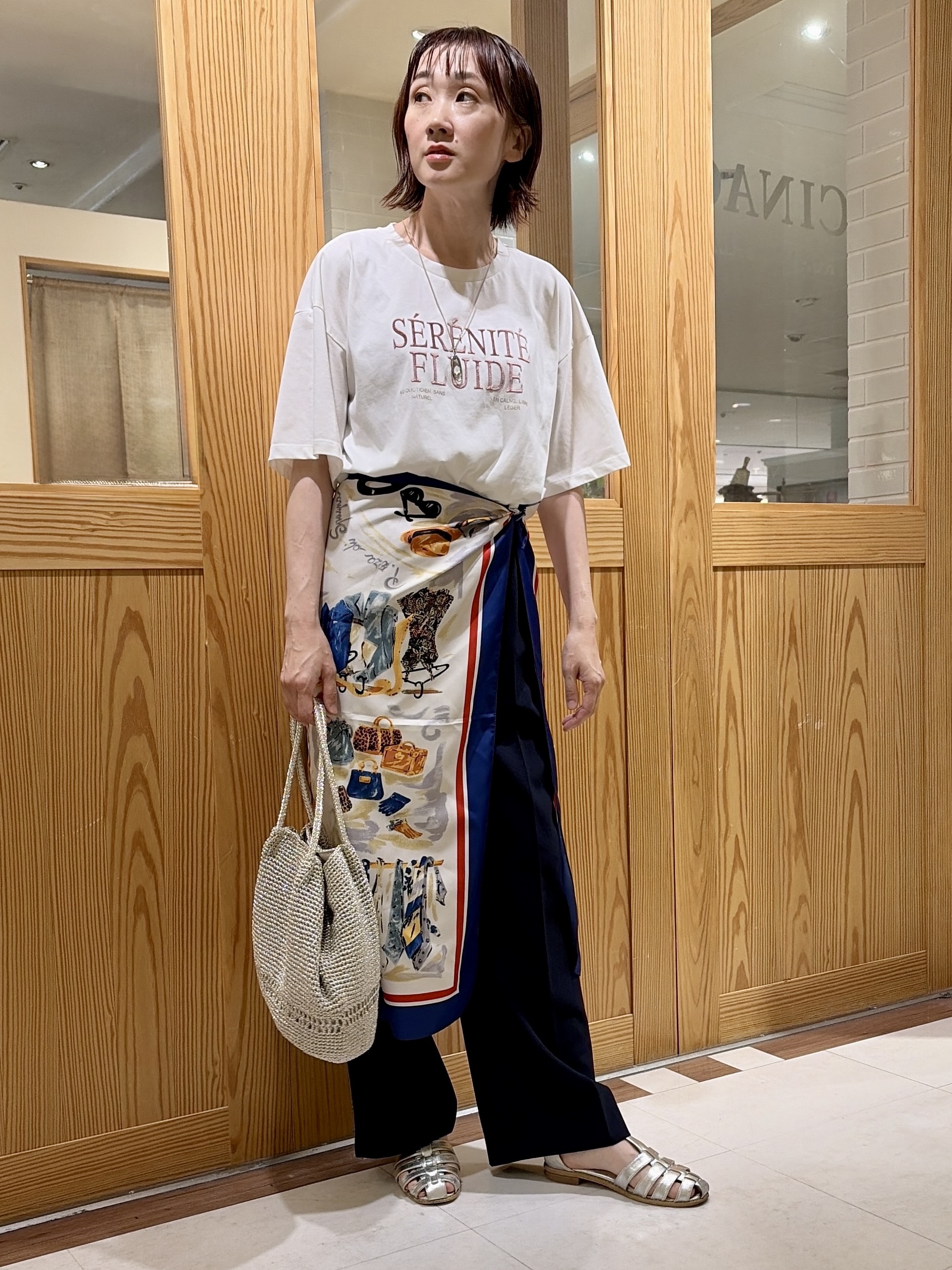 ゆうさんの「UNTITLED｜【丈感すっきり】ベロアプリントロゴT」を使ったコーディネート