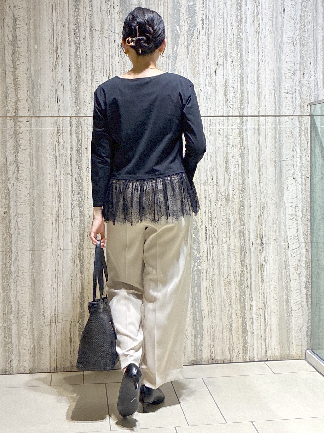 beni_gingerさんの「Reflect｜【UVカット／接触冷感／レイヤード◎】レース切り替えプルオーバージャージ」を使ったコーディネート