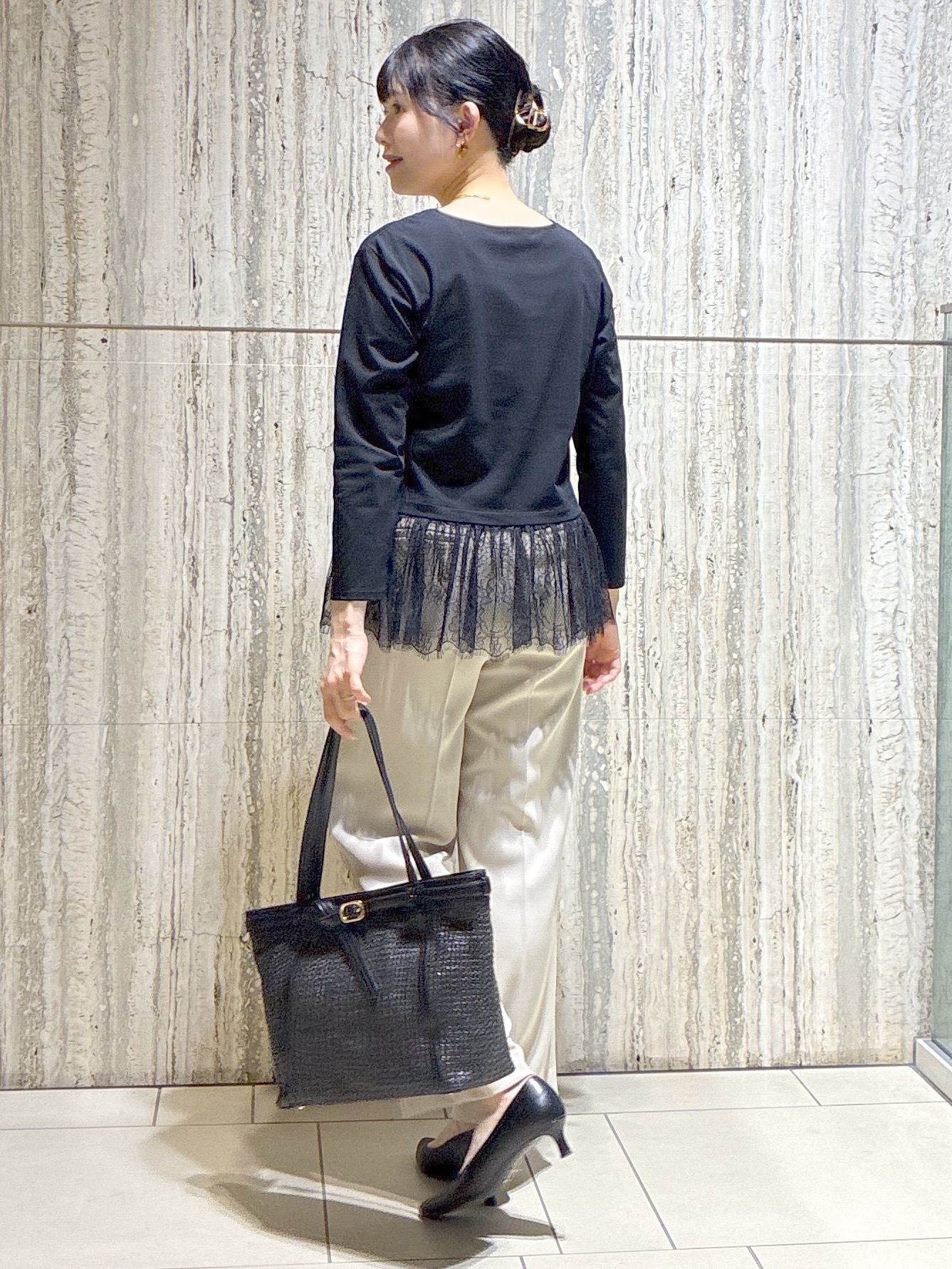  beni_gingerさんの「Reflect｜【UVカット／接触冷感／レイヤード◎】レース切り替えプルオーバージャージ」を使ったコーディネート