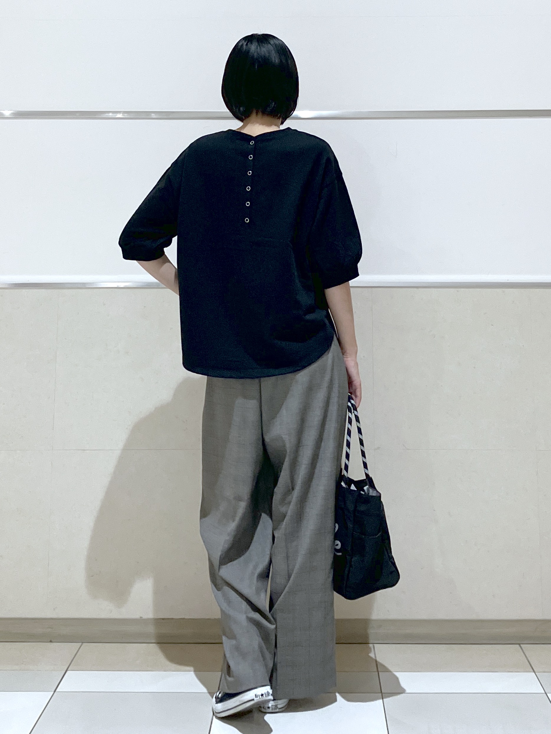 eriko さんの「Dessin｜【高レビュー/洗える/XS-L】バックヘンリーミニ裏毛 5分袖」を使ったコーディネート