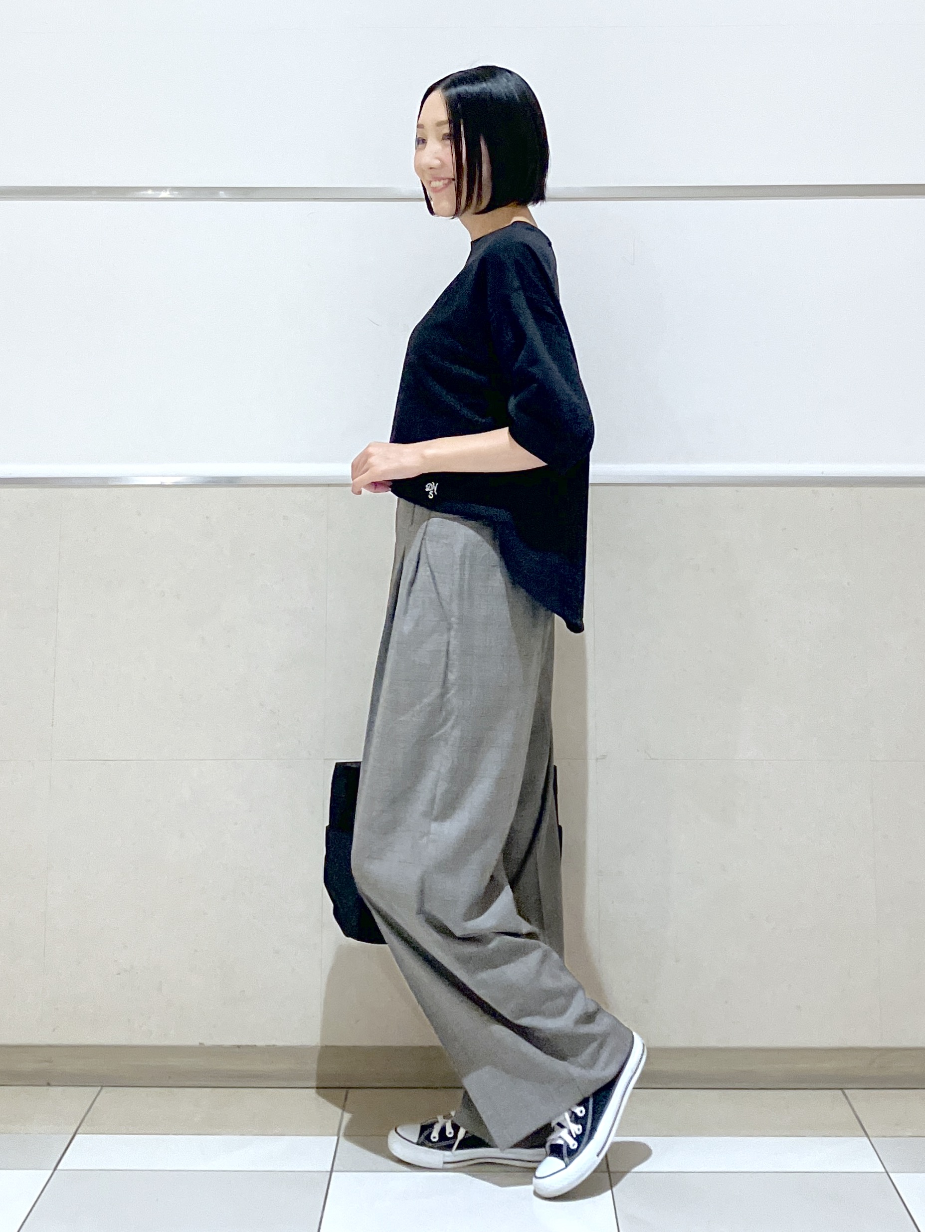 eriko さんの「Dessin｜【高レビュー/洗える/XS-L】バックヘンリーミニ裏毛 5分袖」を使ったコーディネート