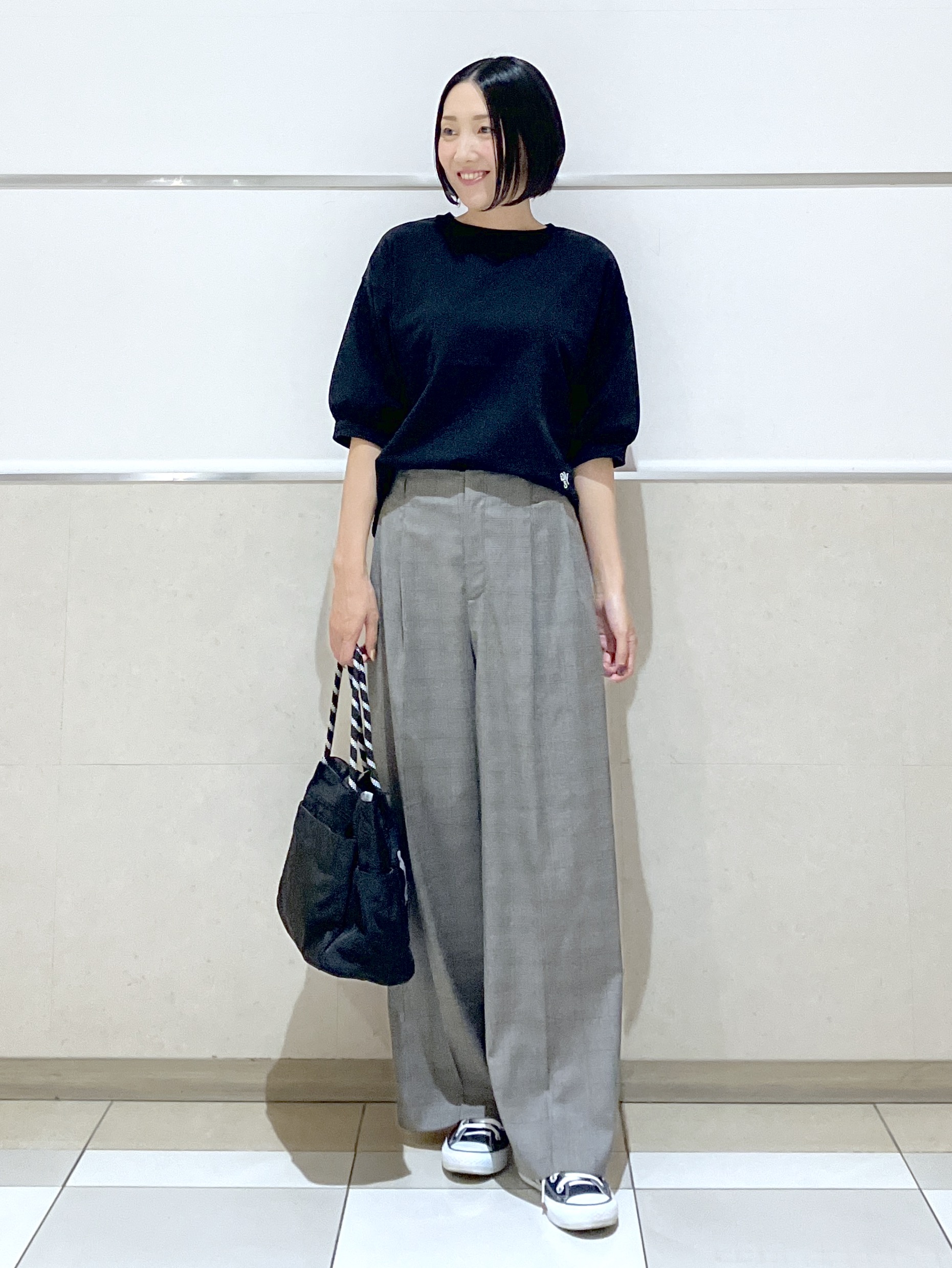 eriko さんの「Dessin｜【高レビュー/洗える/XS-L】バックヘンリーミニ裏毛 5分袖」を使ったコーディネート