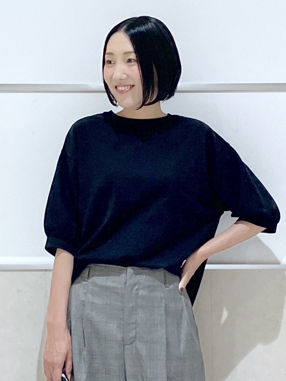 eriko さんの「Dessin｜【高レビュー/洗える/XS-L】バックヘンリーミニ裏毛 5分袖」を使ったコーディネート