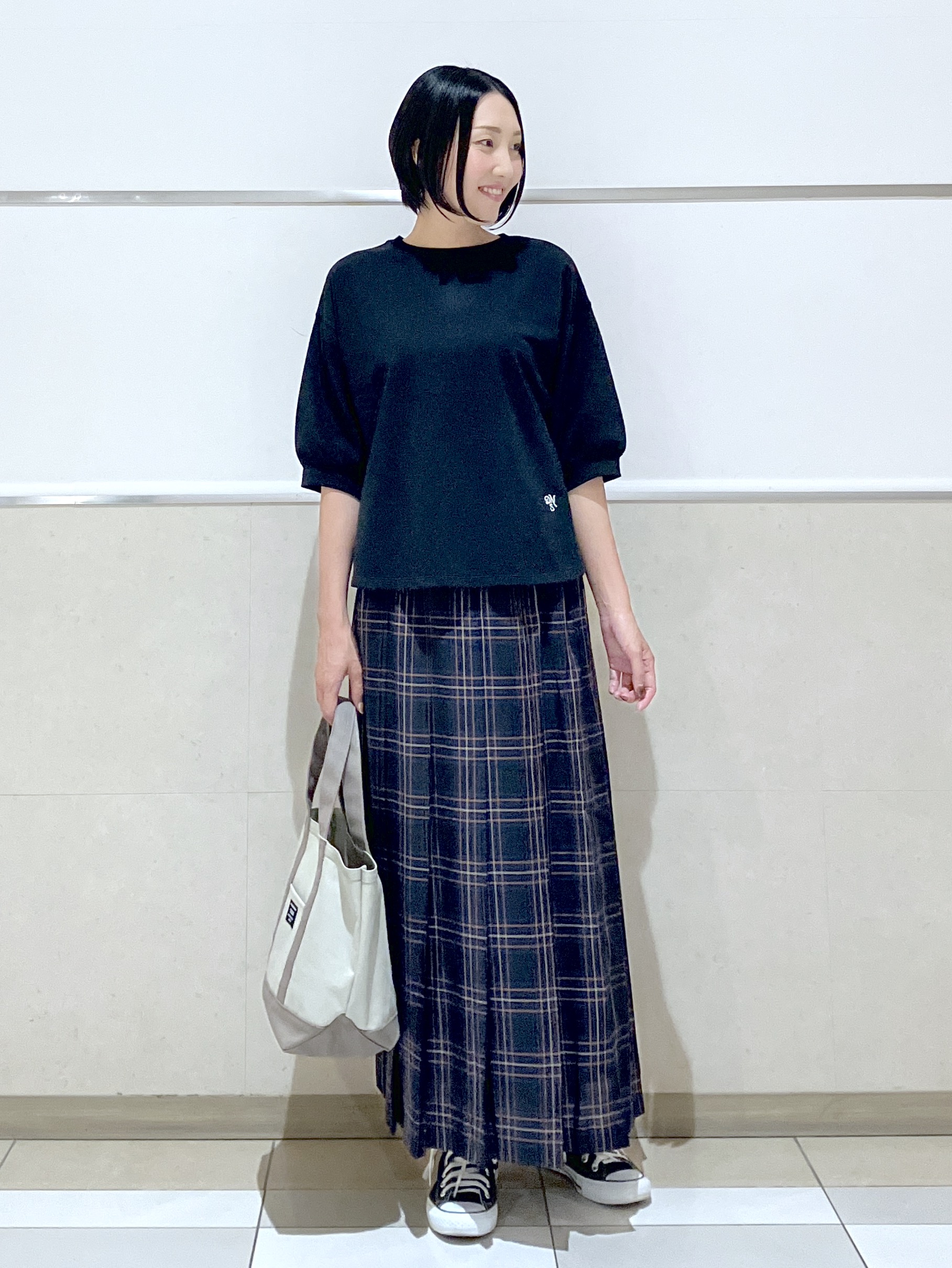 eriko さんの「Dessin｜バックヘンリーカットソー5分袖」を使ったコーディネート