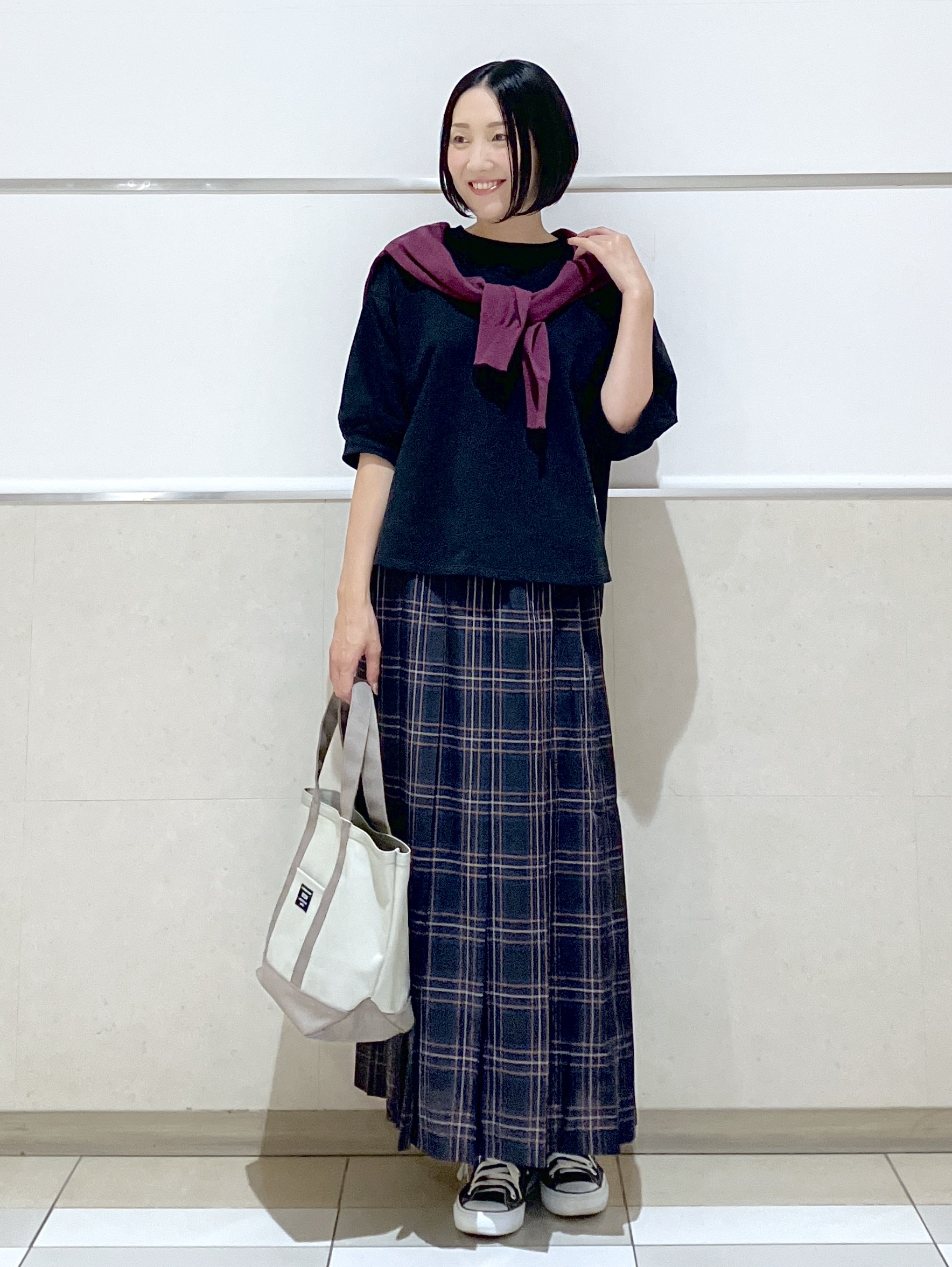 eriko さんの「Dessin｜バックヘンリーカットソー5分袖」を使ったコーディネート