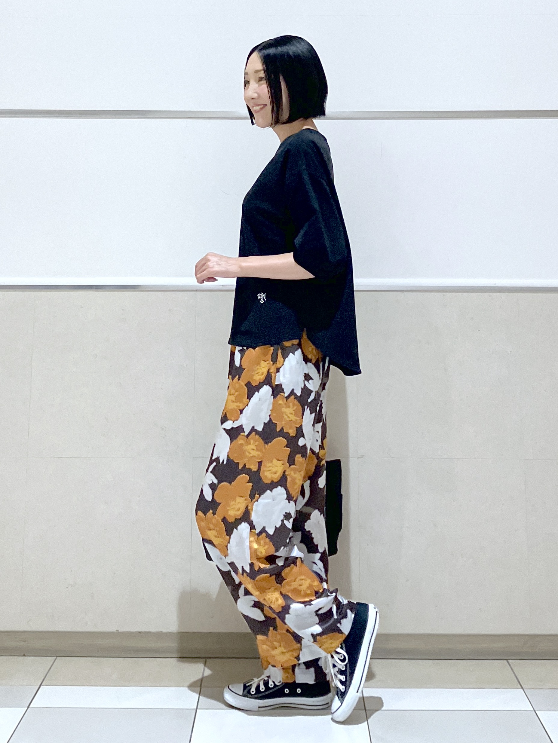 eriko さんの「Dessin｜【高レビュー/洗える/XS-L】バックヘンリーミニ裏毛 5分袖」を使ったコーディネート