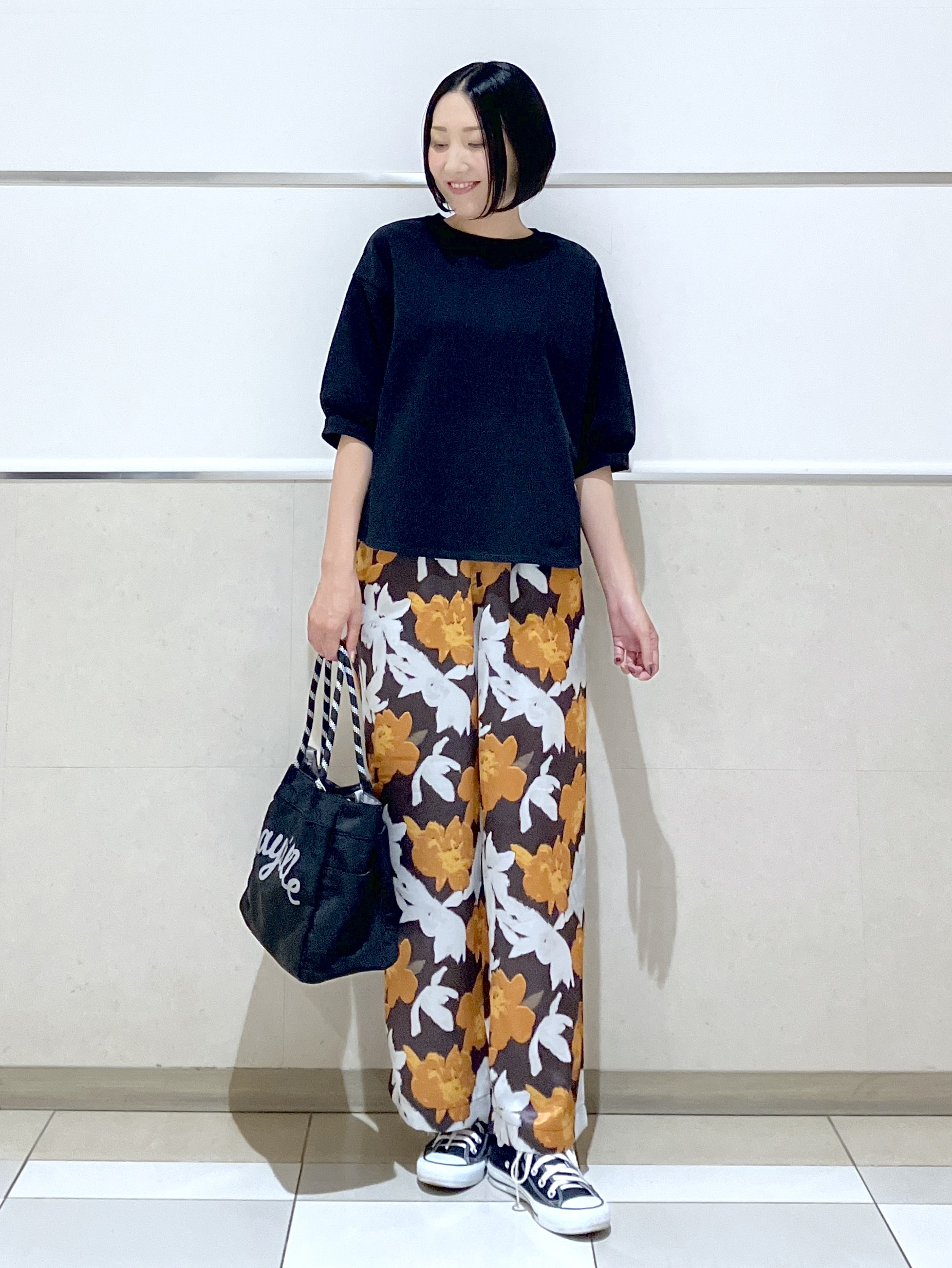 eriko さんの「Dessin｜【高レビュー/洗える/XS-L】バックヘンリーミニ裏毛 5分袖」を使ったコーディネート