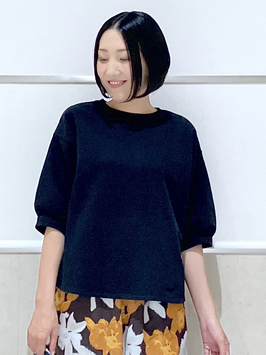 eriko さんの「Dessin｜【高レビュー/洗える/XS-L】バックヘンリーミニ裏毛 5分袖」を使ったコーディネート