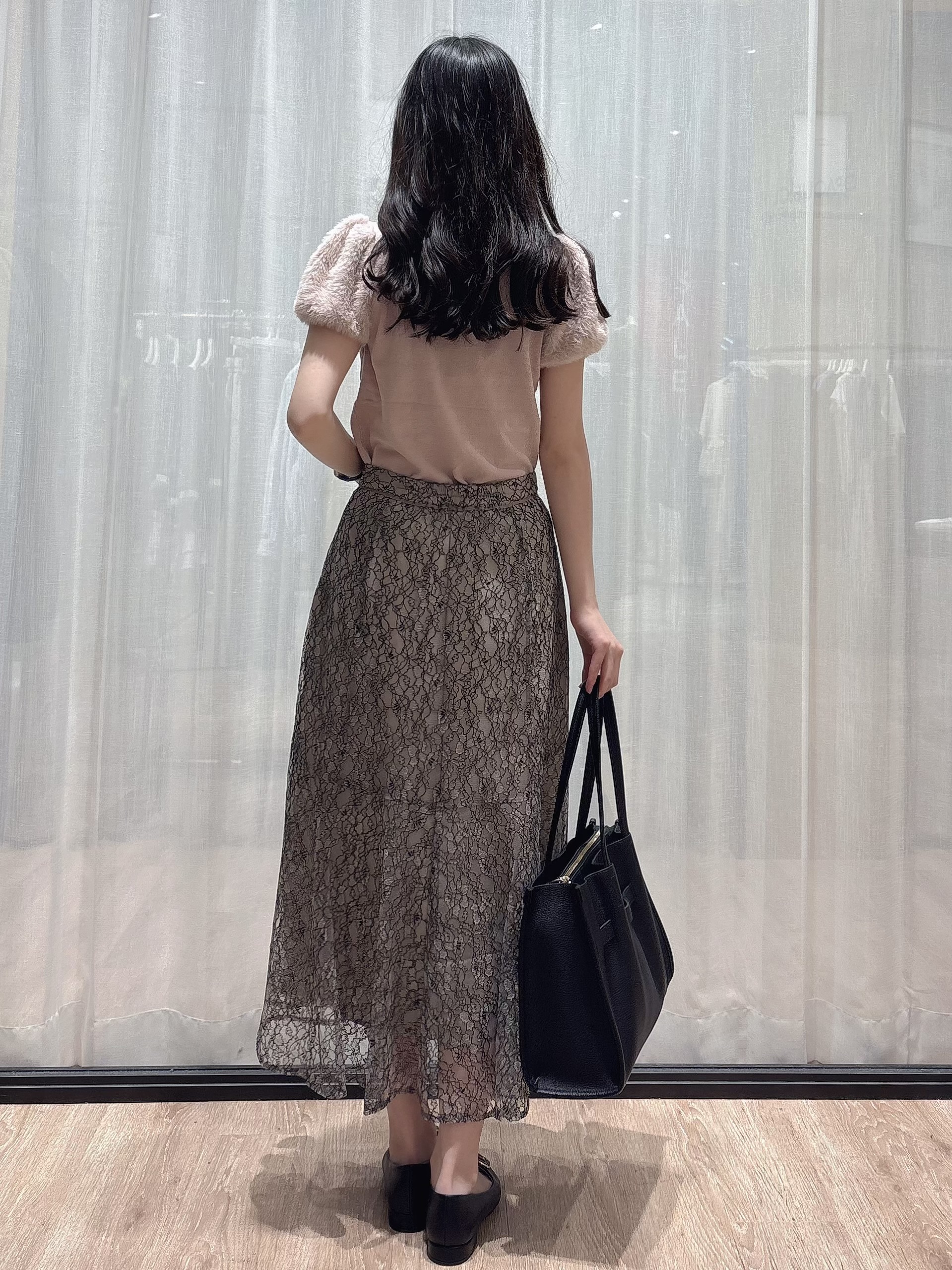 ぞうげさんの「OPAQUE.CLIP｜フェザースリーブニット【洗濯機OK】」を使ったコーディネート