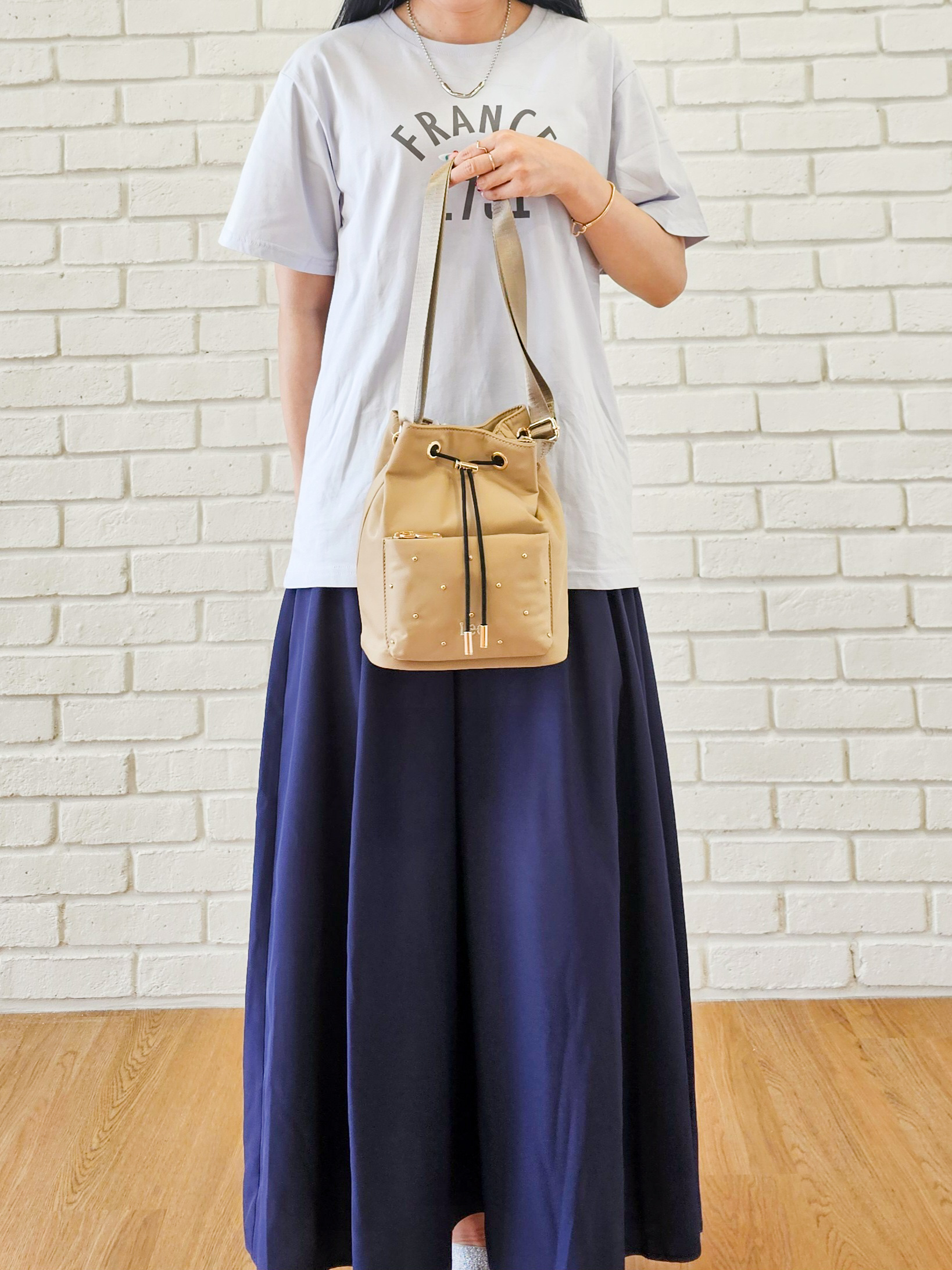ゆゆさんの「SHOO･LA･RUE｜【洗濯機可/S-LL】夏に快適サラサラ感 大人のプリントTシャツ」を使ったコーディネート