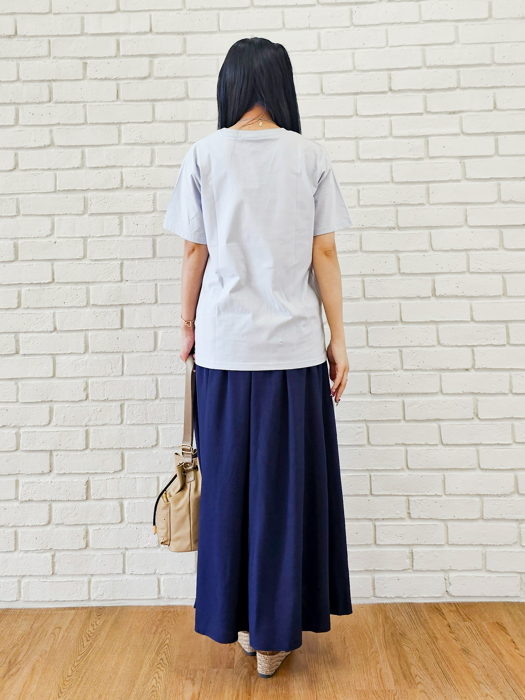 ゆゆさんの「SHOO･LA･RUE｜【洗濯機可/S-LL】夏に快適サラサラ感 大人のプリントTシャツ」を使ったコーディネート