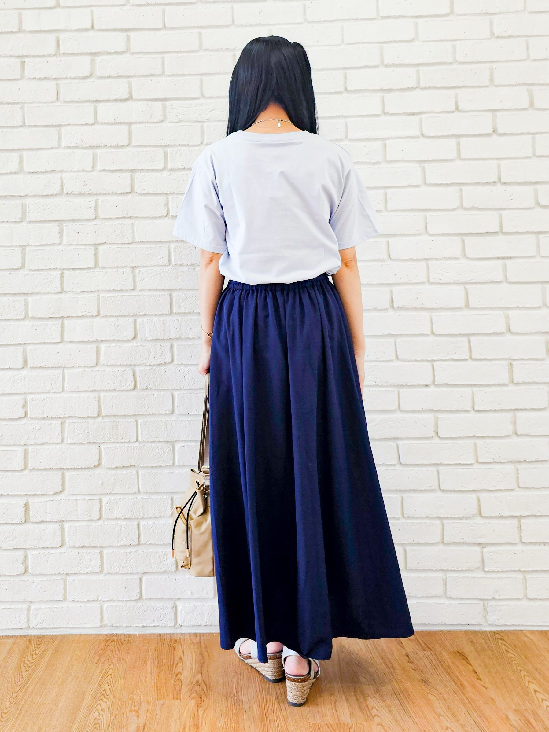 ゆゆさんの「SHOO･LA･RUE｜【洗濯機可/S-LL】夏に快適サラサラ感 大人のプリントTシャツ」を使ったコーディネート
