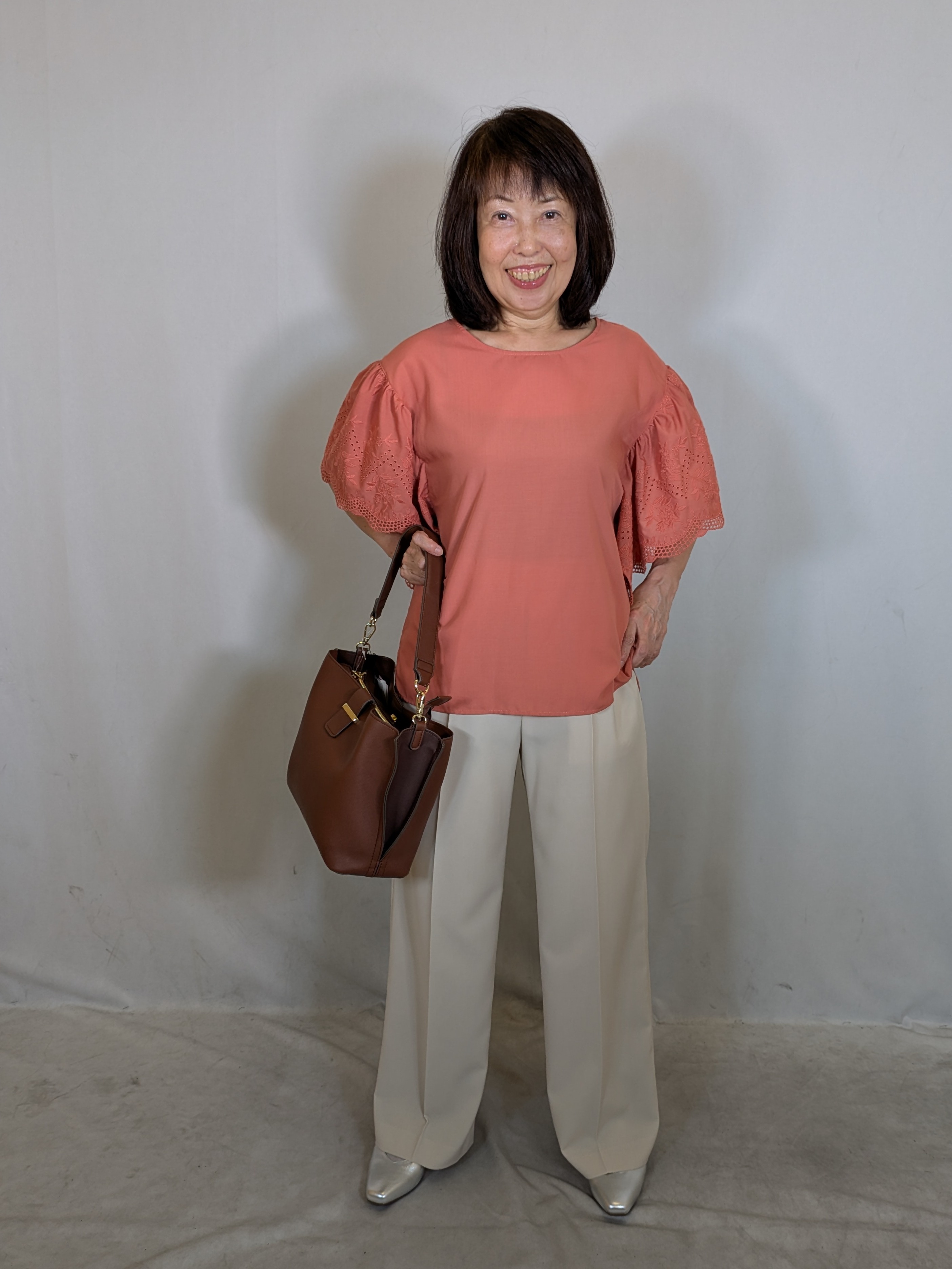k.kazunoさんの「Reflect｜【通勤◎】スカラップレーススリーブ ブラウス」を使ったコーディネート