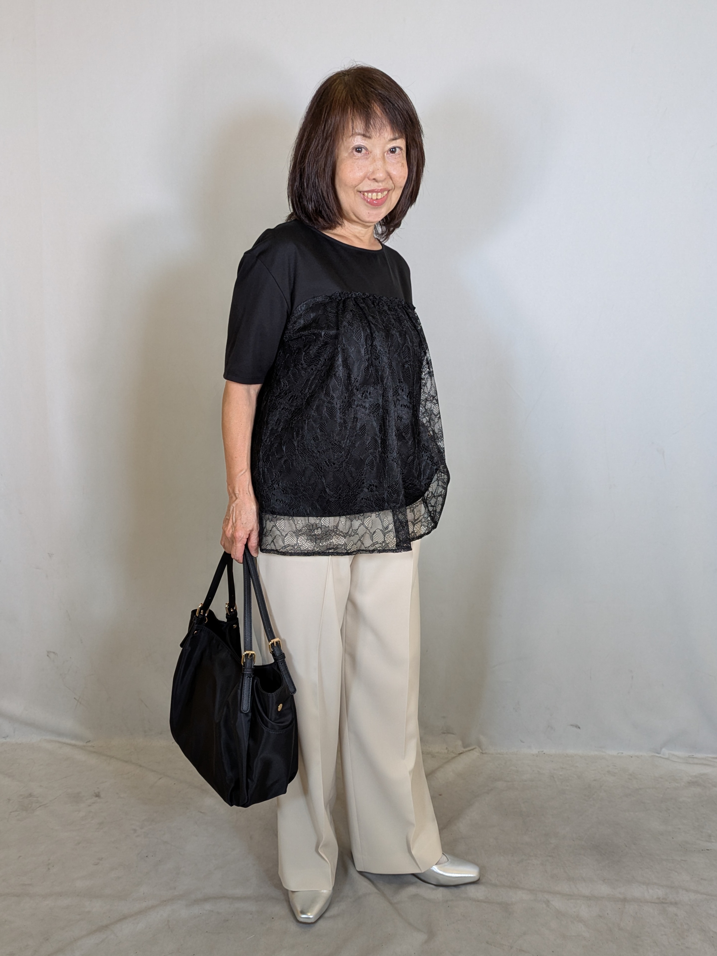k.kazunoさんの「Reflect｜【UVカット／接触冷感／手洗い可】ラッセルレースプルオーバー」を使ったコーディネート