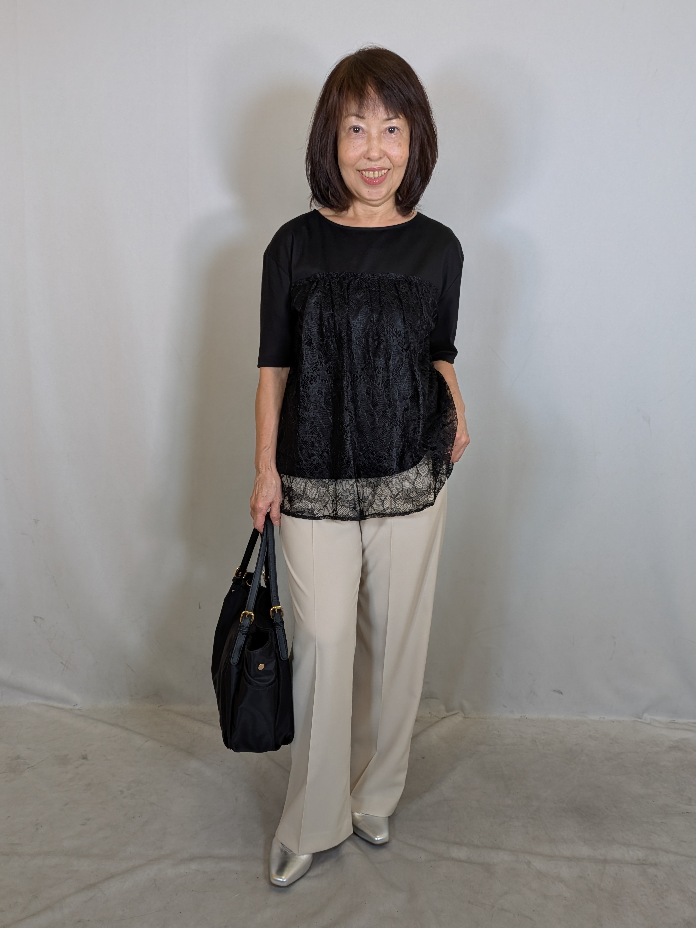 k.kazunoさんの「Reflect｜【UVカット／接触冷感／手洗い可】ラッセルレースプルオーバー」を使ったコーディネート