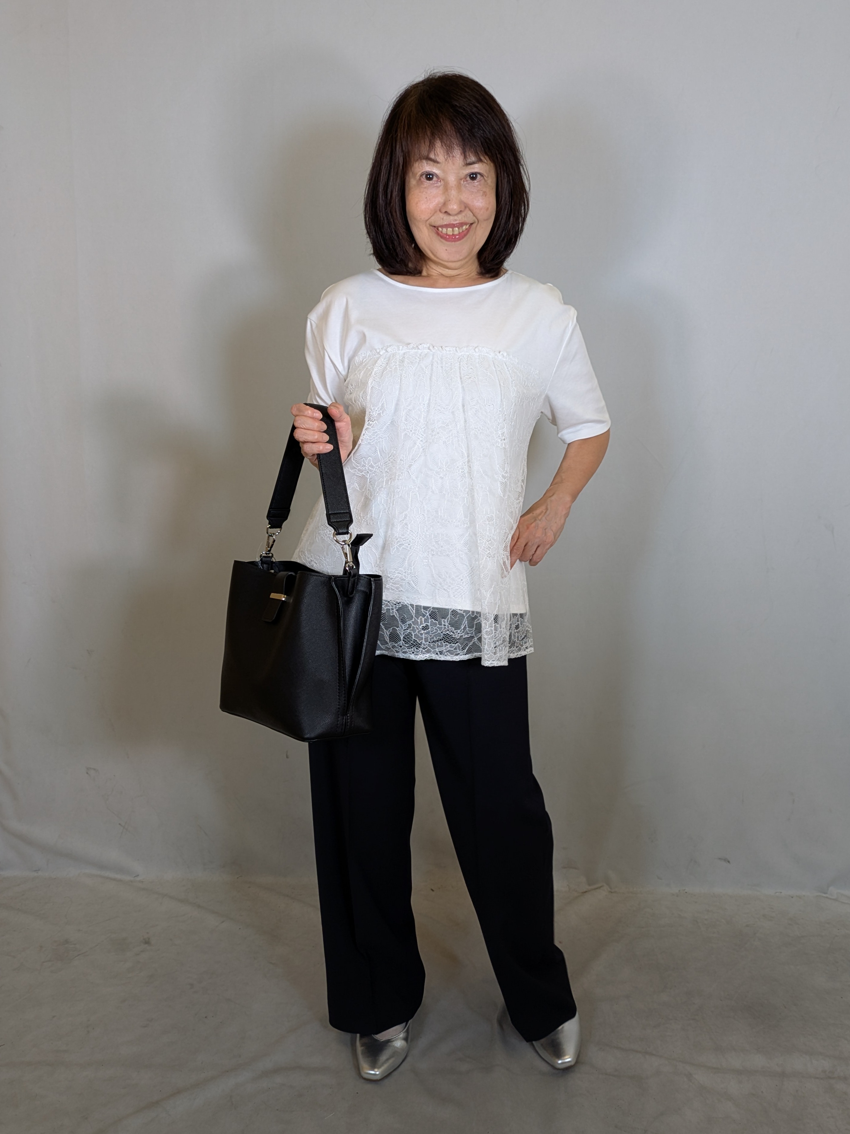 k.kazunoさんの「Reflect｜【UVカット／接触冷感／手洗い可】ラッセルレースプルオーバー」を使ったコーディネート