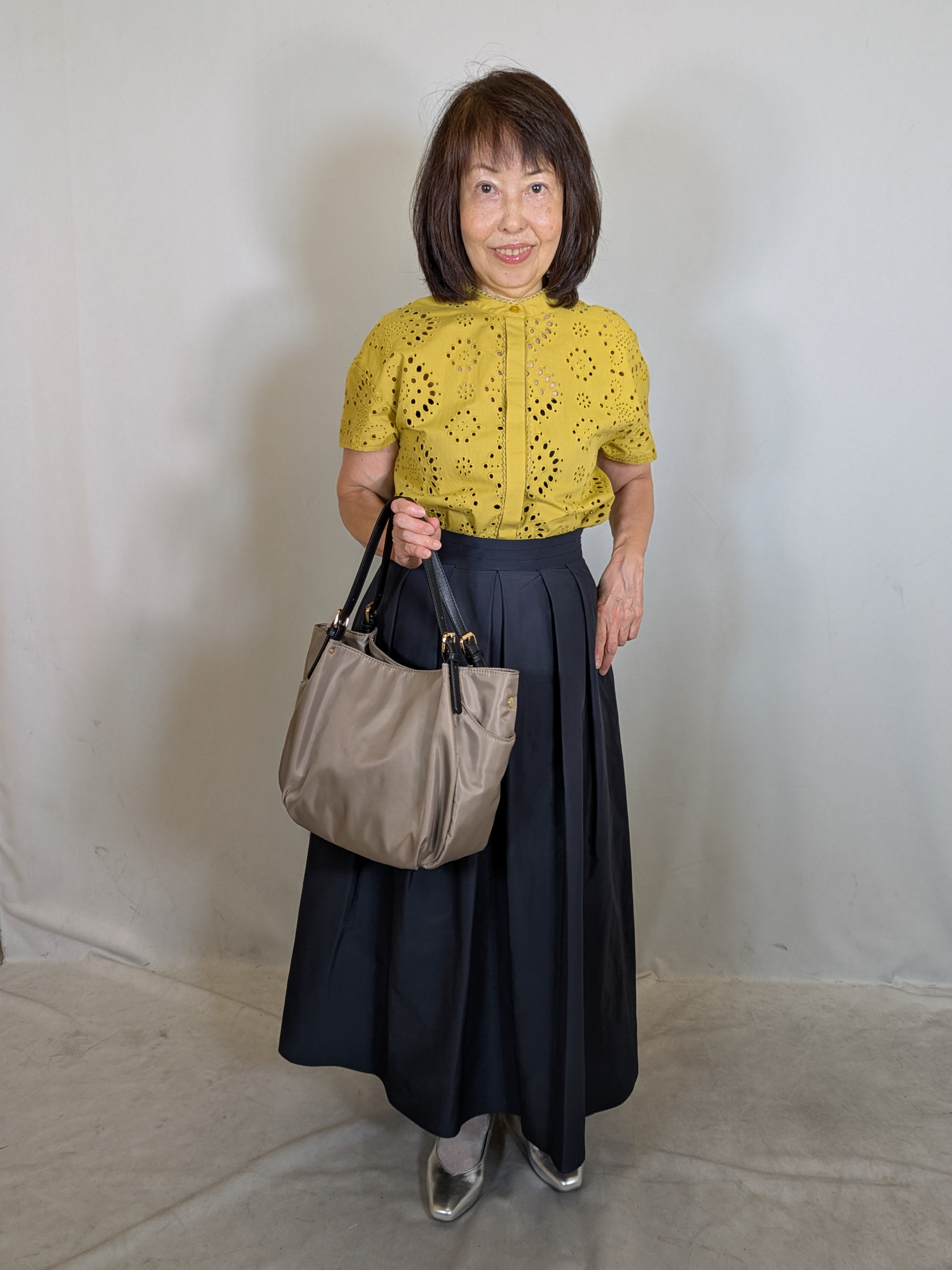 k.kazunoさんの「Reflect｜【通勤◎】カットワーク刺繍レース シャツブラウス」を使ったコーディネート