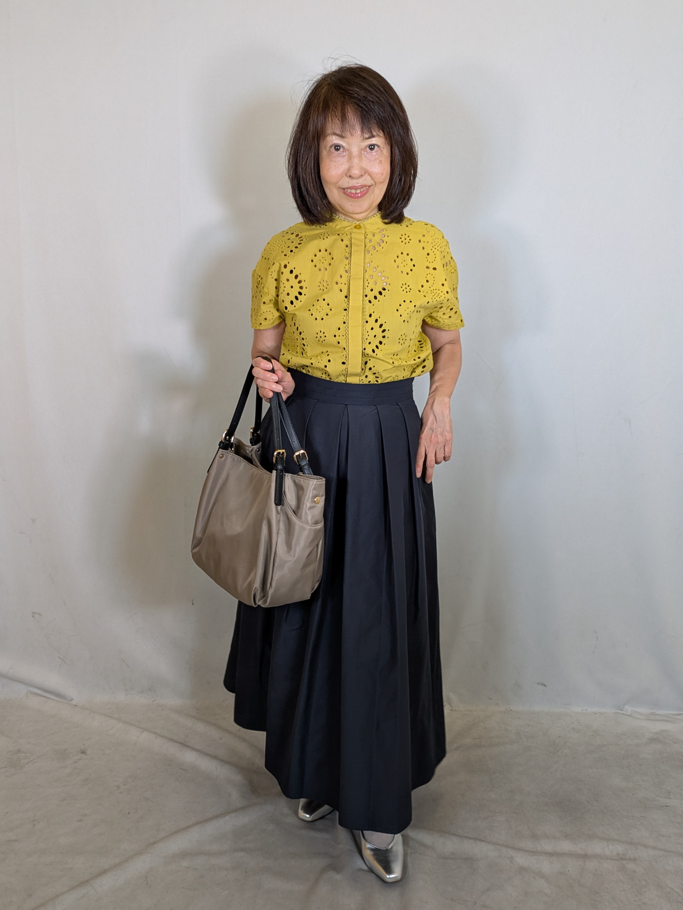 k.kazunoさんの「Reflect｜【通勤◎】カットワーク刺繍レース シャツブラウス」を使ったコーディネート