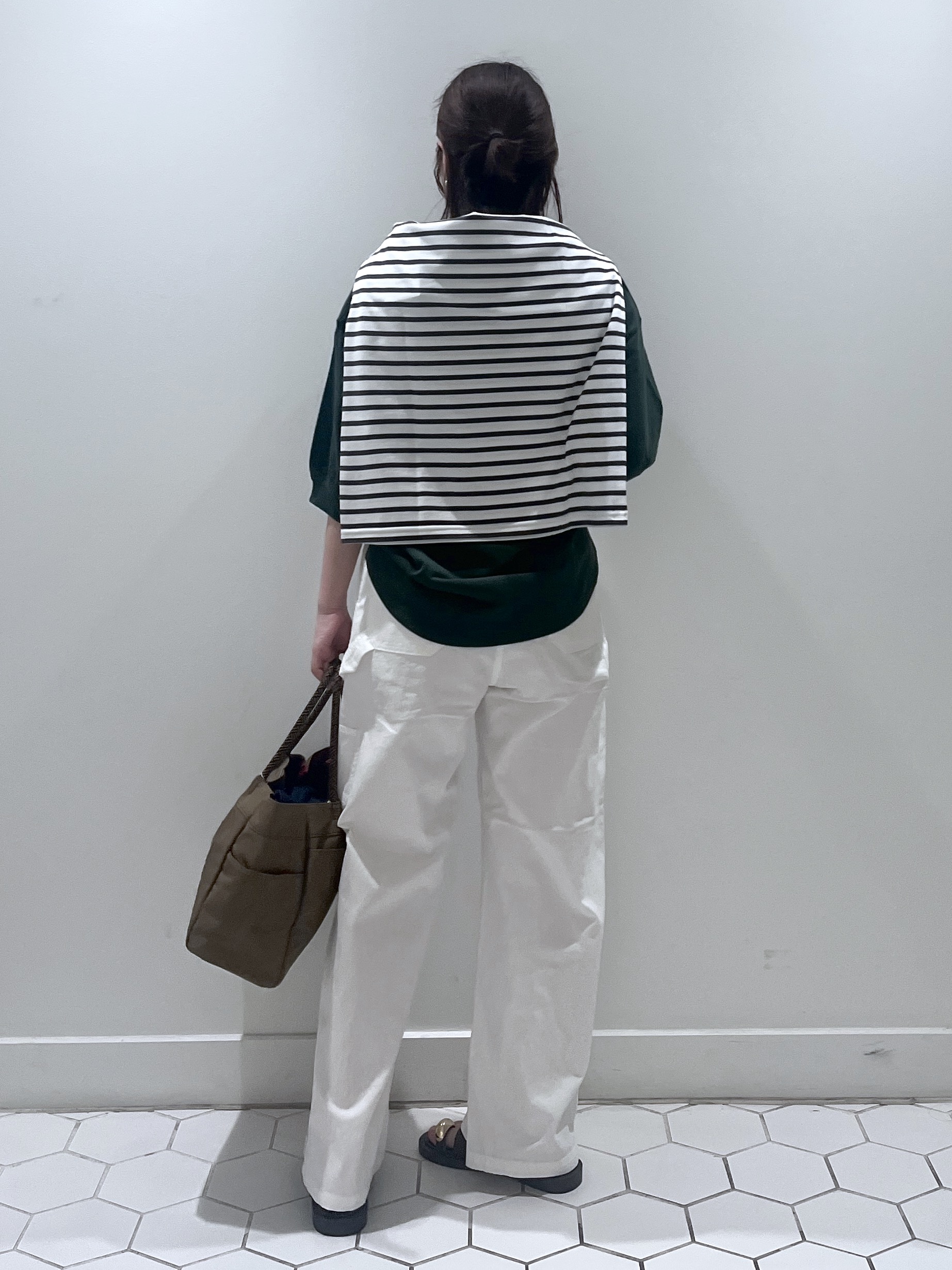 Makinoさんの「Dessin｜【高レビュー/洗える/XS-L】バックヘンリーミニ裏毛 5分袖」を使ったコーディネート