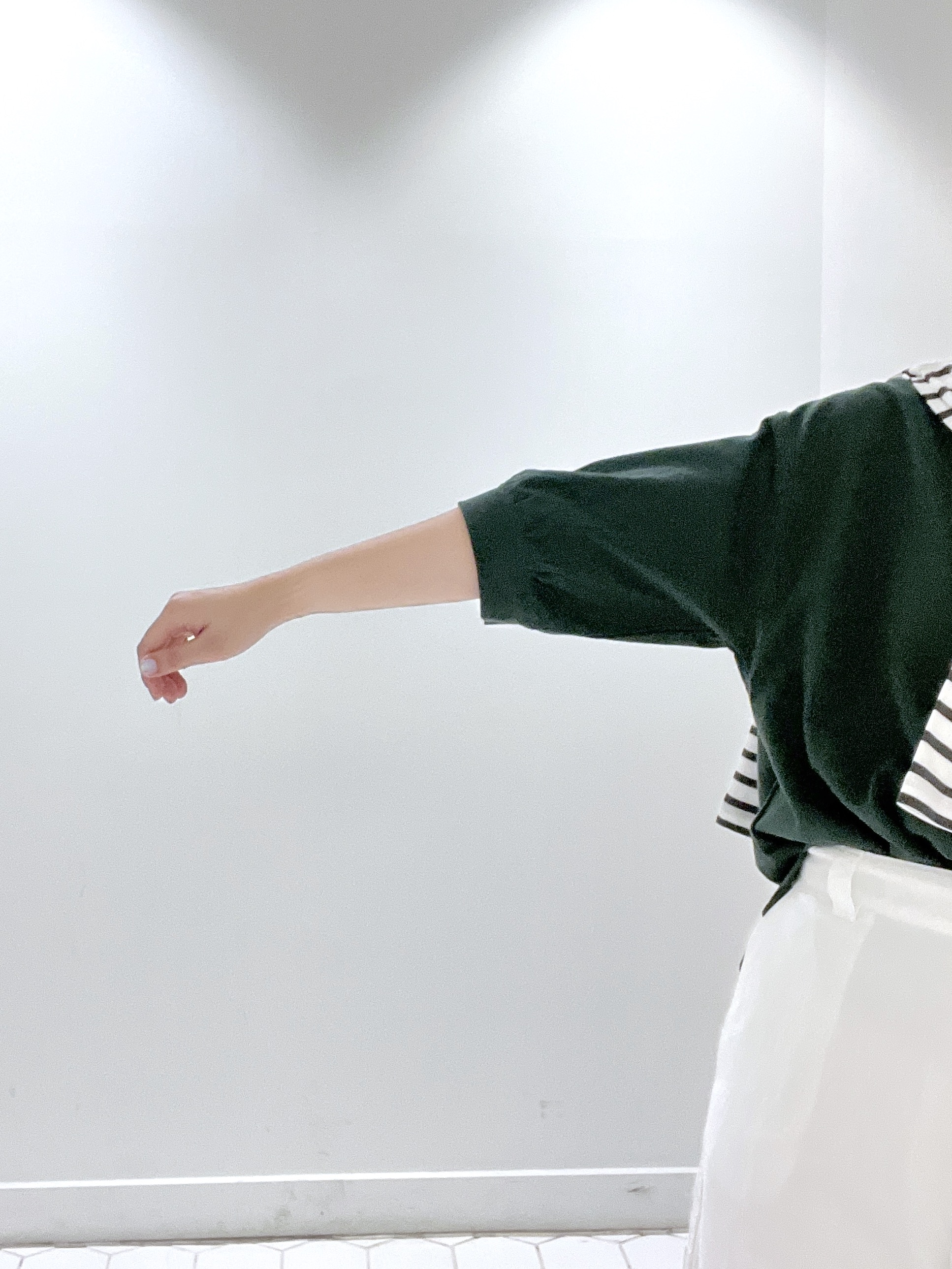Makinoさんの「Dessin｜【高レビュー/洗える/XS-L】バックヘンリーミニ裏毛 5分袖」を使ったコーディネート