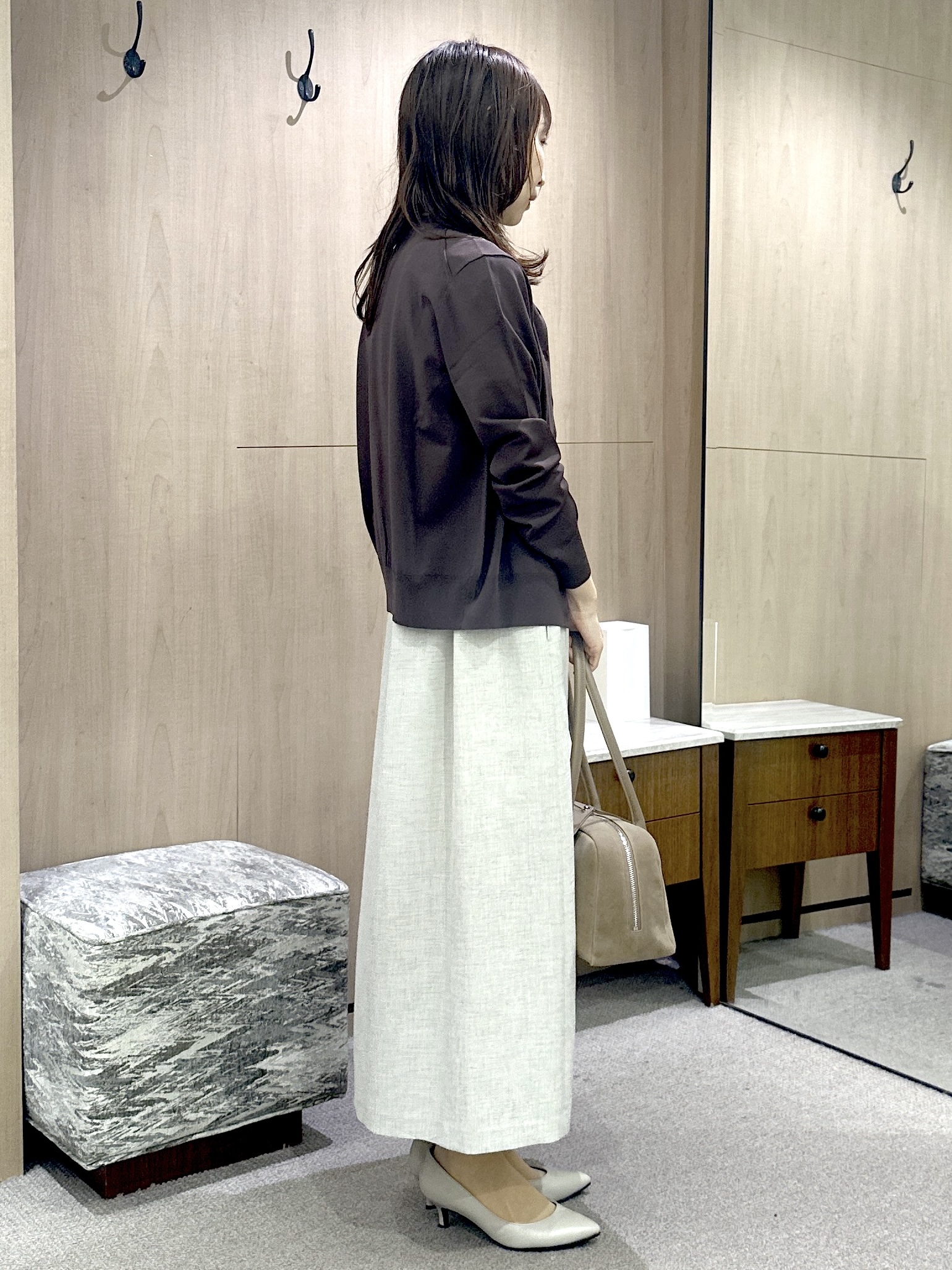 Miwaさんの「UNTITLED｜【アンサンブル可能/秋羽織り】コンパクトニットカーディガン」を使ったコーディネート