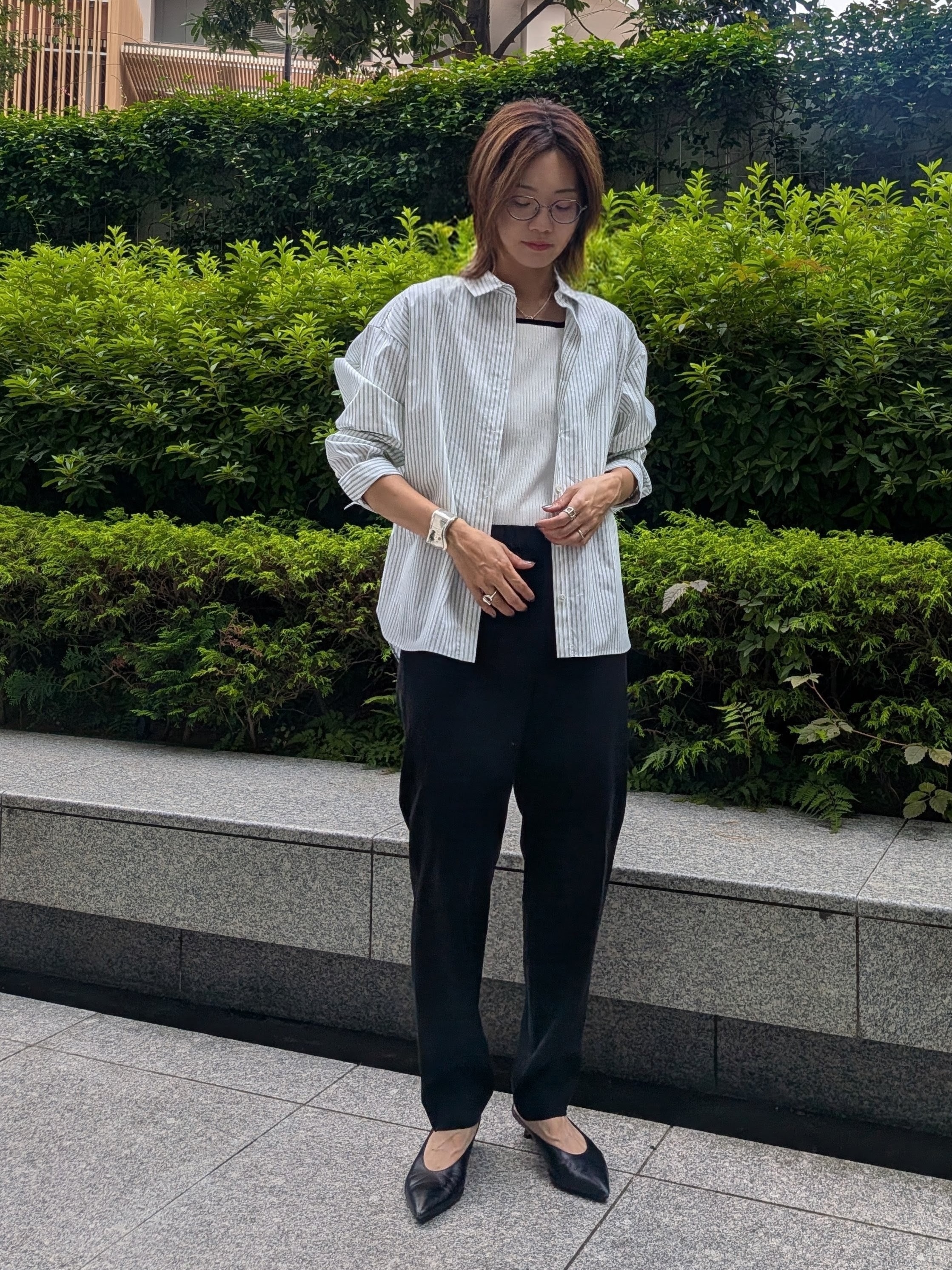 Aさんの「UNTITLED｜【6色色展開/コットン100】カラーベーシックシャツ」を使ったコーディネート