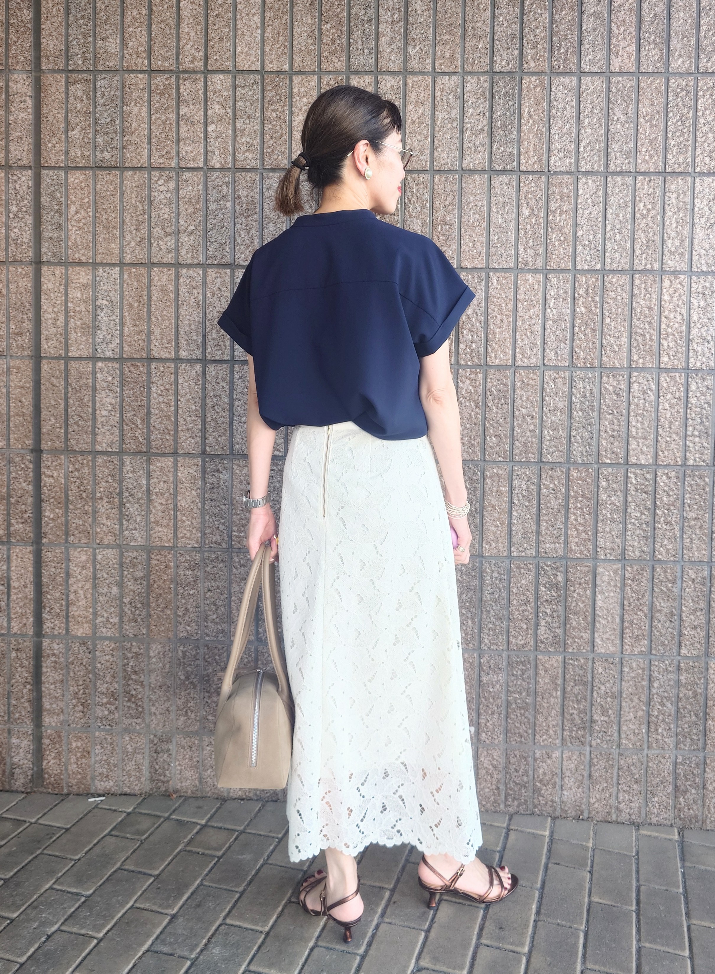 MUTSUKOさんの「UNTITLED｜【セットアップ可/UVカット】エアリークールブラウス」を使ったコーディネート