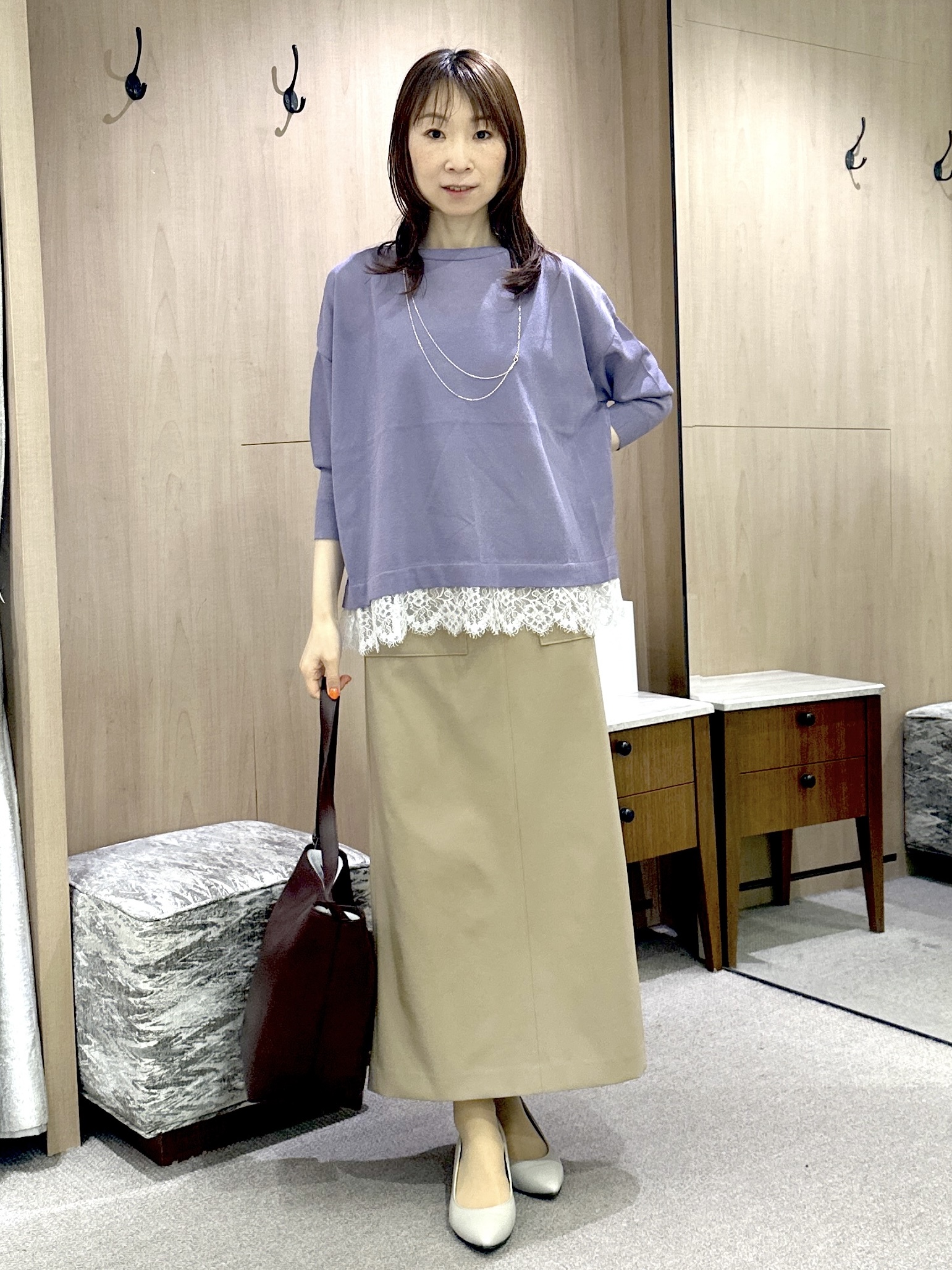 Miwaさんの「UNTITLED｜【アンサンブル可/日除け・冷房対策】シアーレーヨンZIPカーディガン」を使ったコーディネート