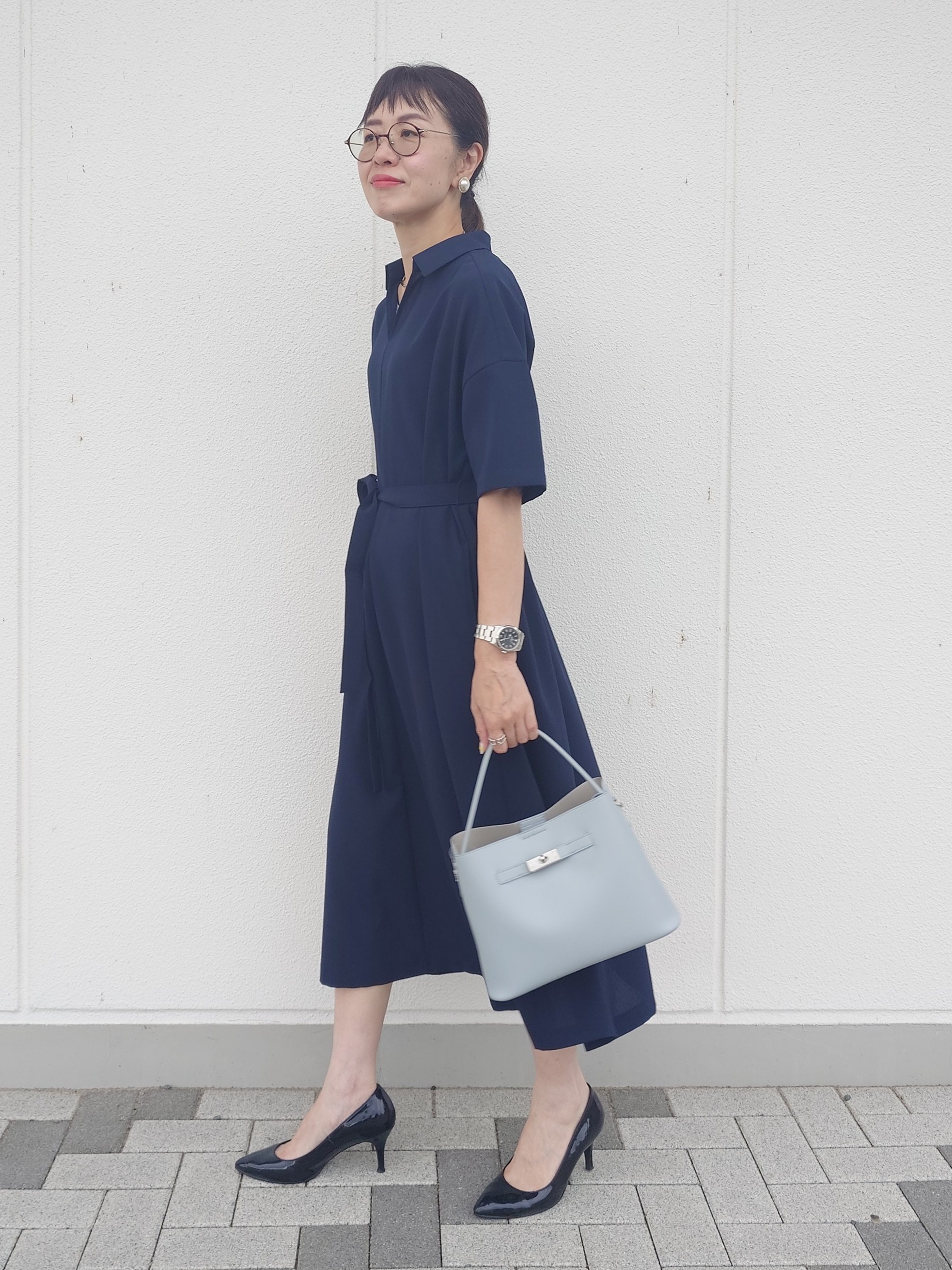 MUTSUKOさんの「UNTITLED｜【初秋も活躍/UVカット/接触冷感】エアリークールワンピース」を使ったコーディネート