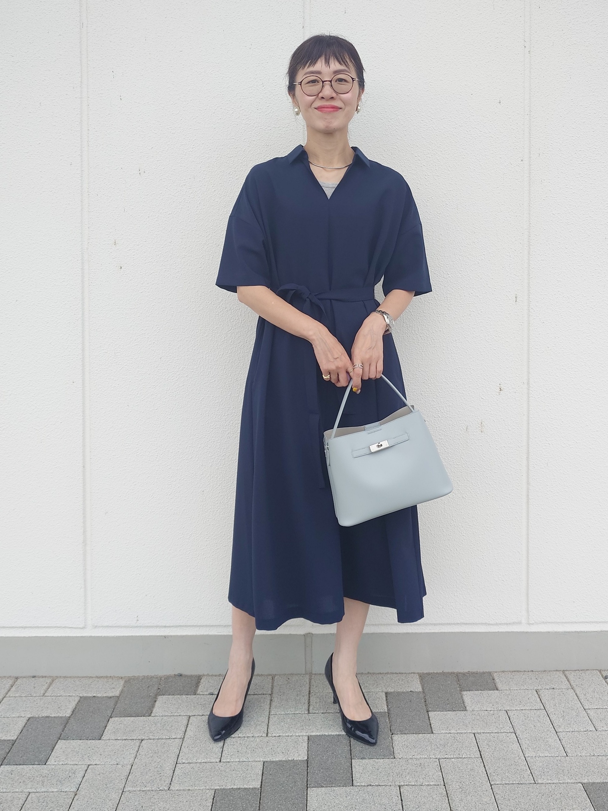 MUTSUKOさんの「UNTITLED｜【初秋も活躍/UVカット/接触冷感】エアリークールワンピース」を使ったコーディネート