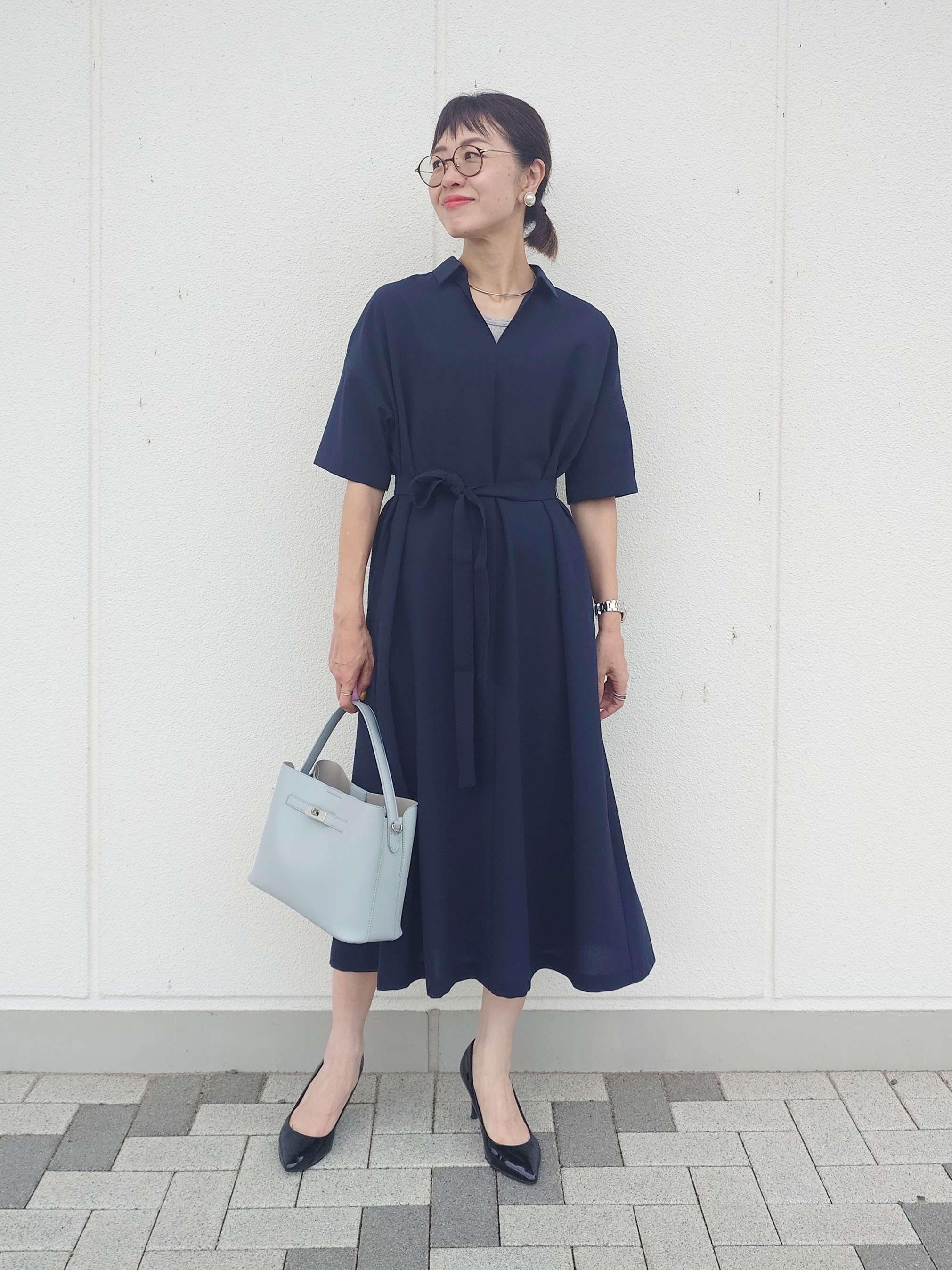 MUTSUKOさんの「UNTITLED｜【初秋も活躍/UVカット/接触冷感】エアリークールワンピース」を使ったコーディネート