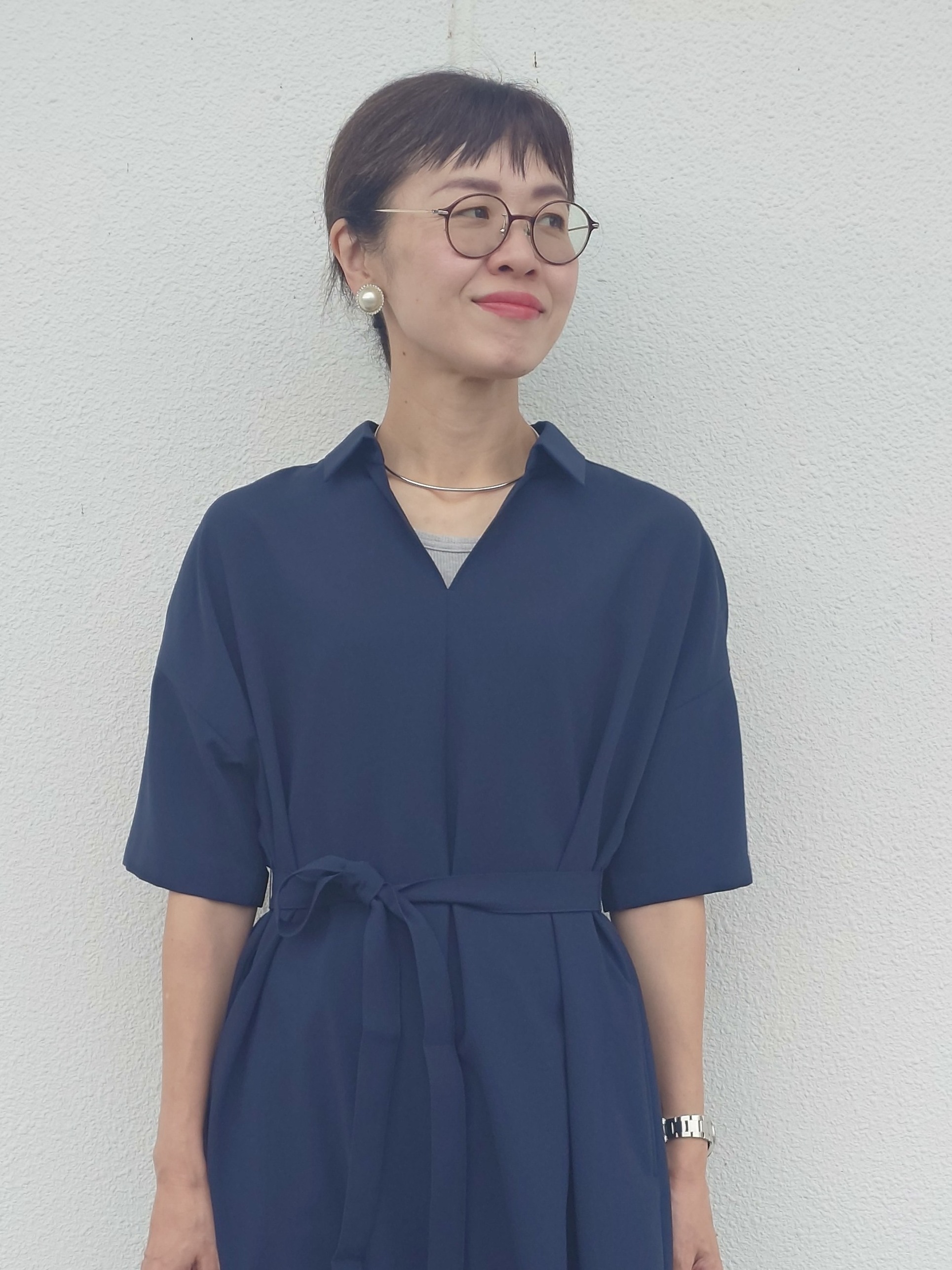 MUTSUKOさんの「UNTITLED｜【初秋も活躍/UVカット/接触冷感】エアリークールワンピース」を使ったコーディネート