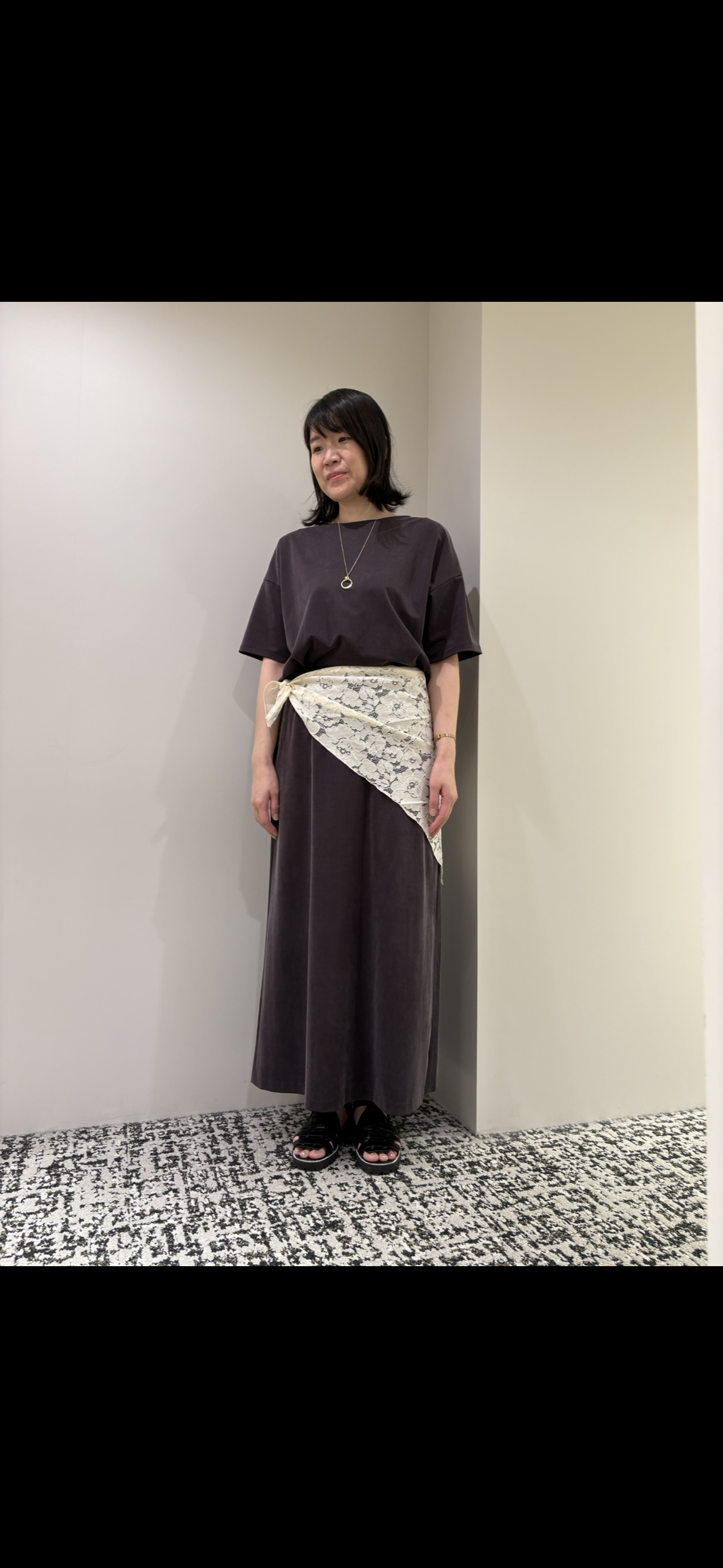 Reiさんの「UNTITLED｜【きれいめTシャツ/セットアップ可】ヴィンテージライクプルオーバー」を使ったコーディネート
