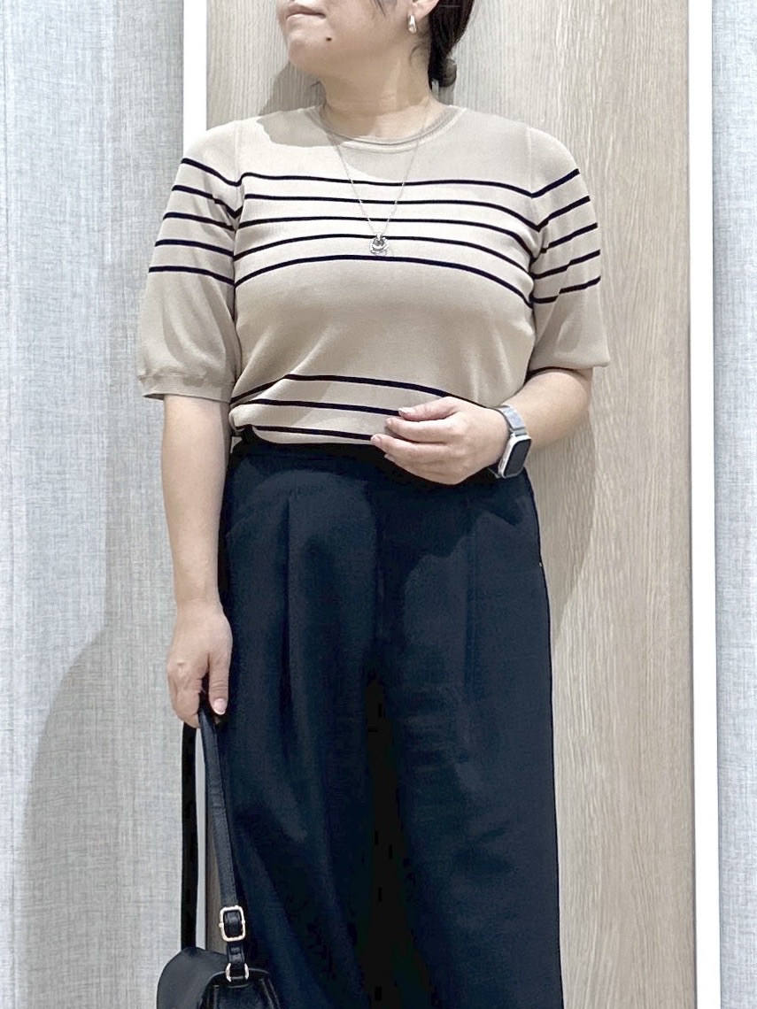 naoさんの「grove｜【ウエストゴムで楽ちん】きれいも機能も叶える、リネンライクワイドパンツ」を使ったコーディネート