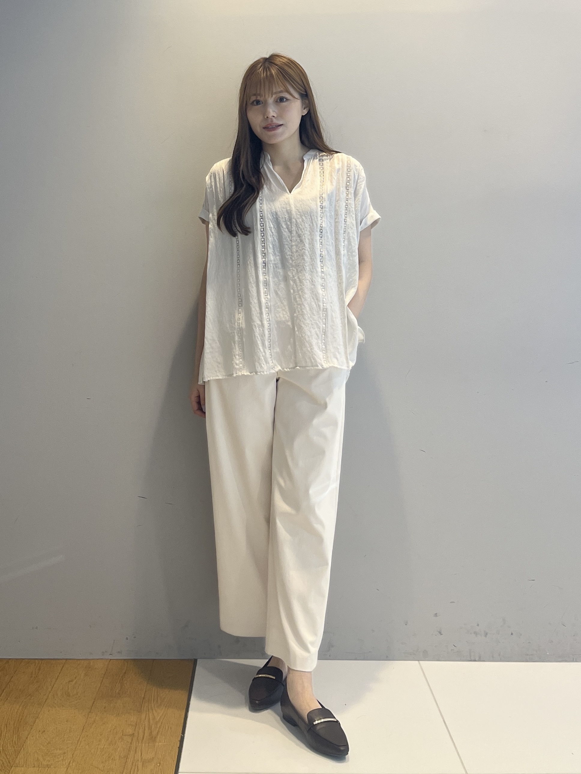 sayaさんの「grove｜【体系カバー◎】レースデザインスキッパーブラウス」を使ったコーディネート