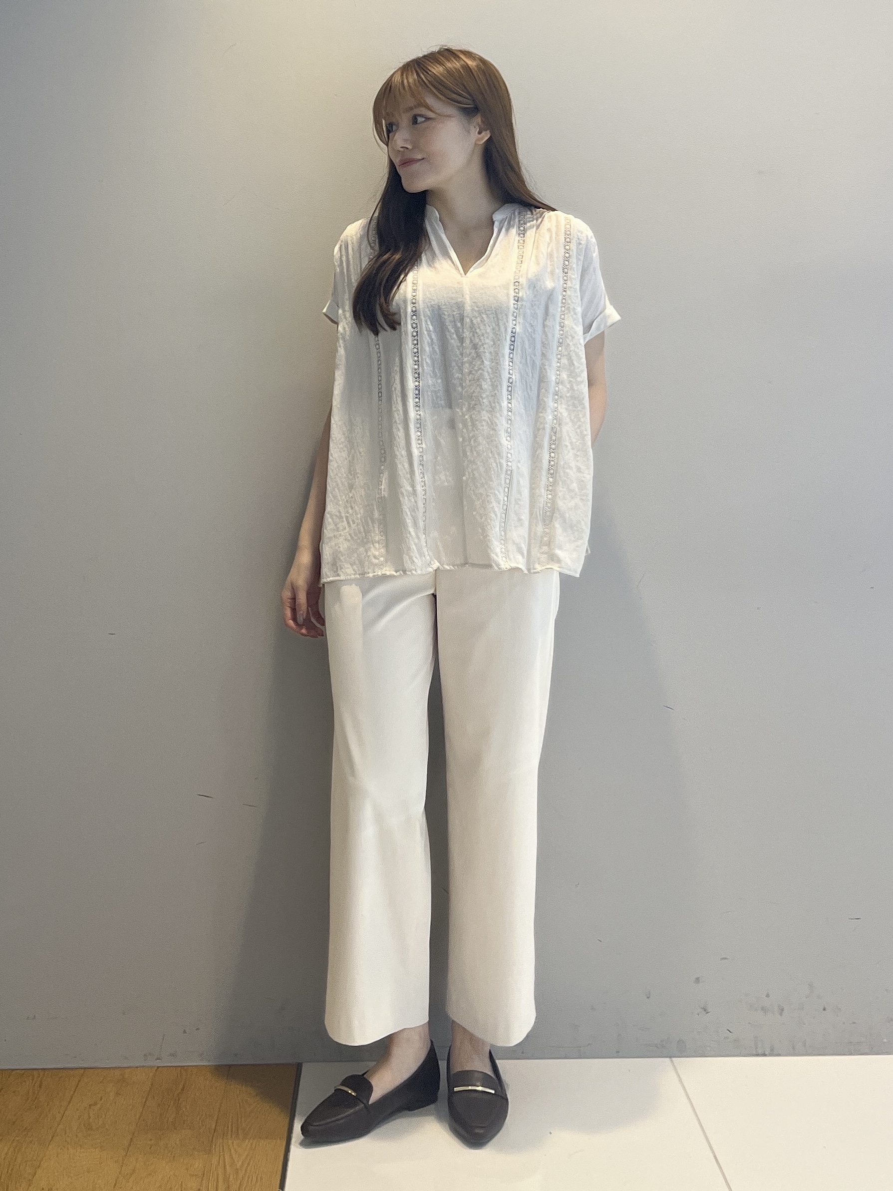 sayaさんの「grove｜【体系カバー◎】レースデザインスキッパーブラウス」を使ったコーディネート