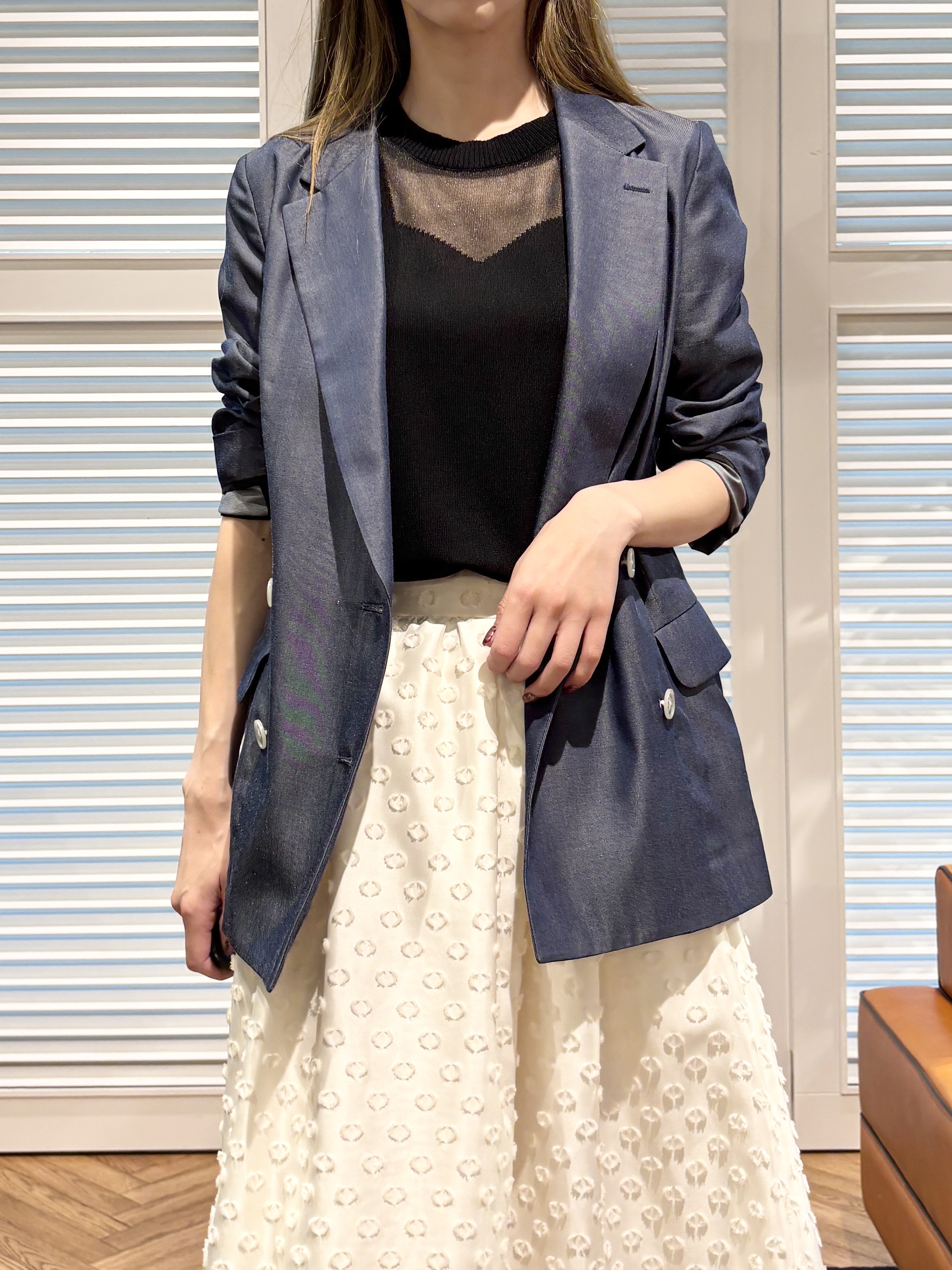 清水夏姫さんの「DRESSTERIOR｜【STORY11月号掲載】アーチフィットレザーパンプス」を使ったコーディネート