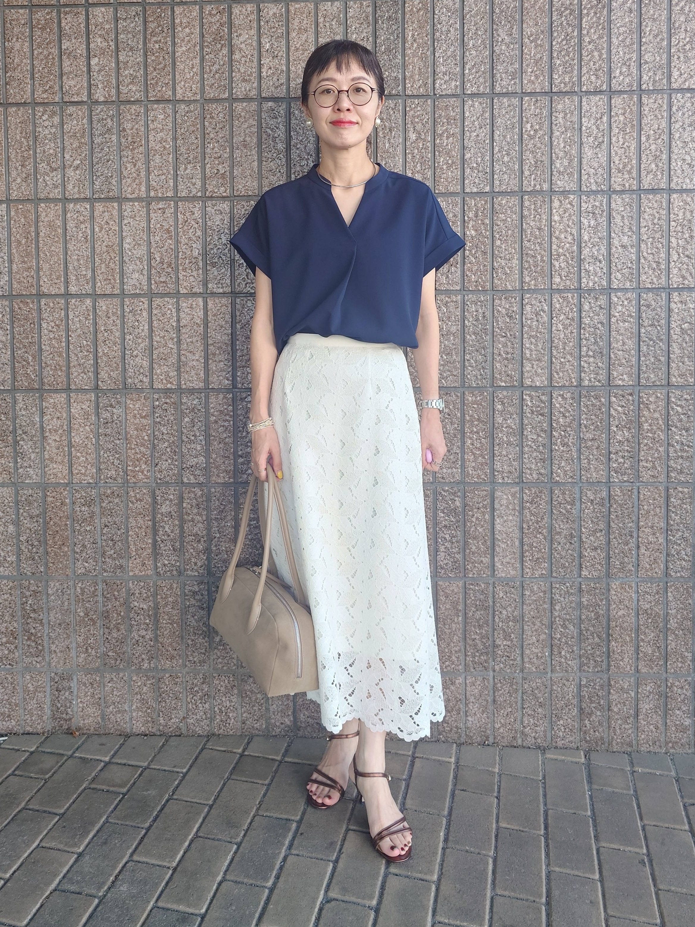 MUTSUKOさんの「UNTITLED｜【セットアップ可/UVカット】エアリークールブラウス」を使ったコーディネート