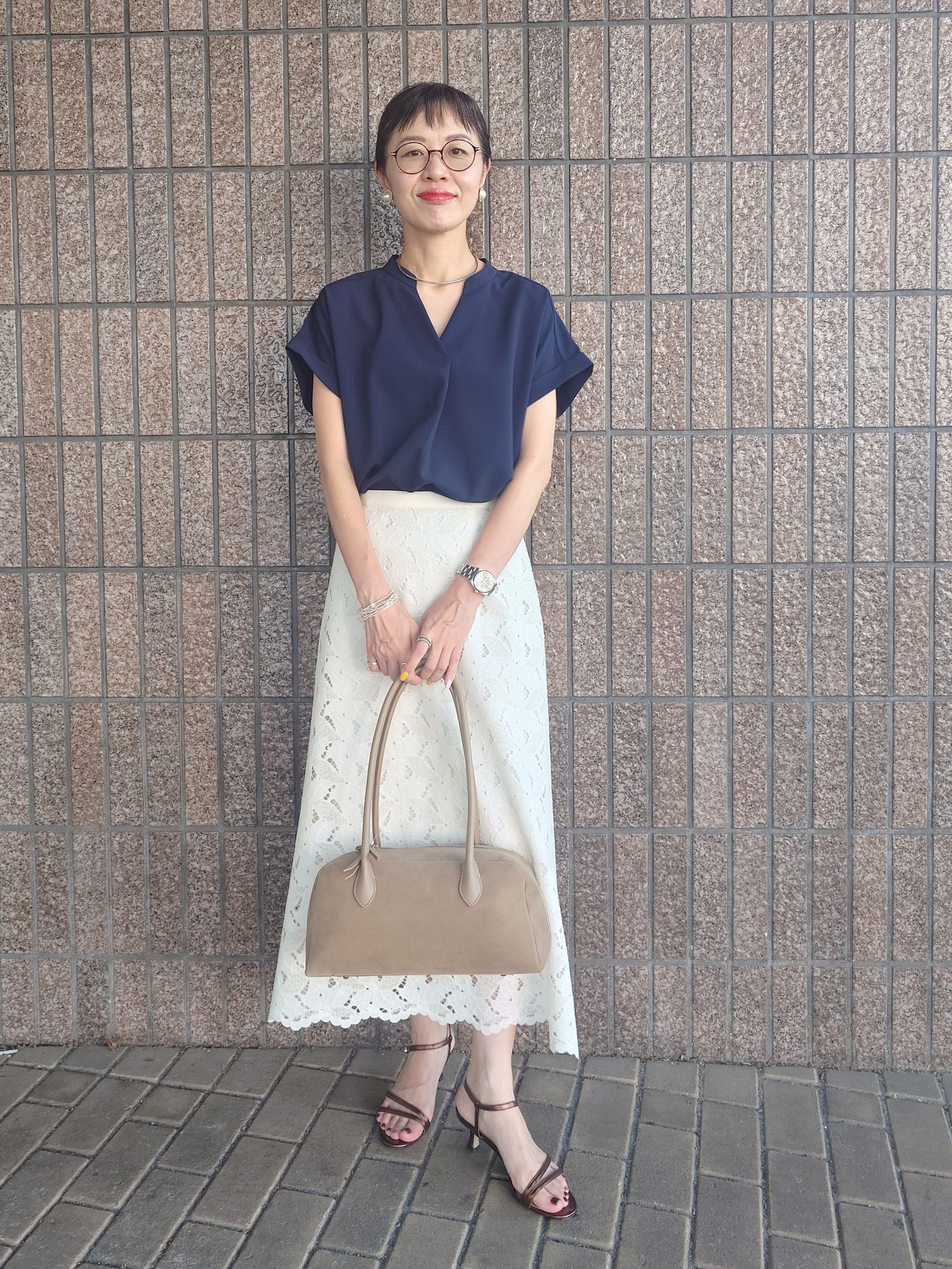 MUTSUKOさんの「UNTITLED｜【セットアップ可/UVカット】エアリークールブラウス」を使ったコーディネート