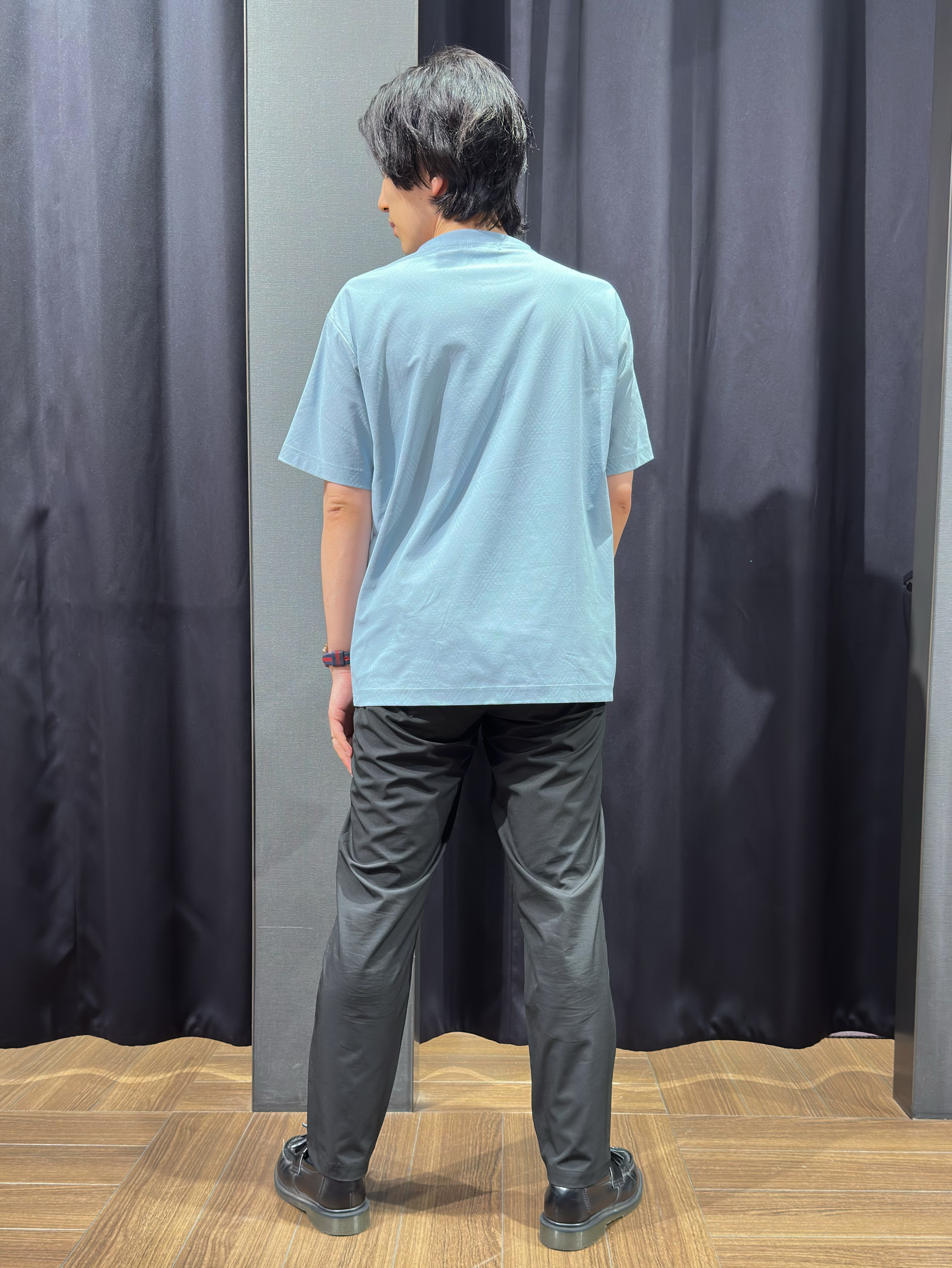tomoyaさんの「THE SHOP TK｜【接触冷感／吸水速乾／UVカット】パーフェクテック リンクス柄 半袖Tシャツ」を使ったコーディネート