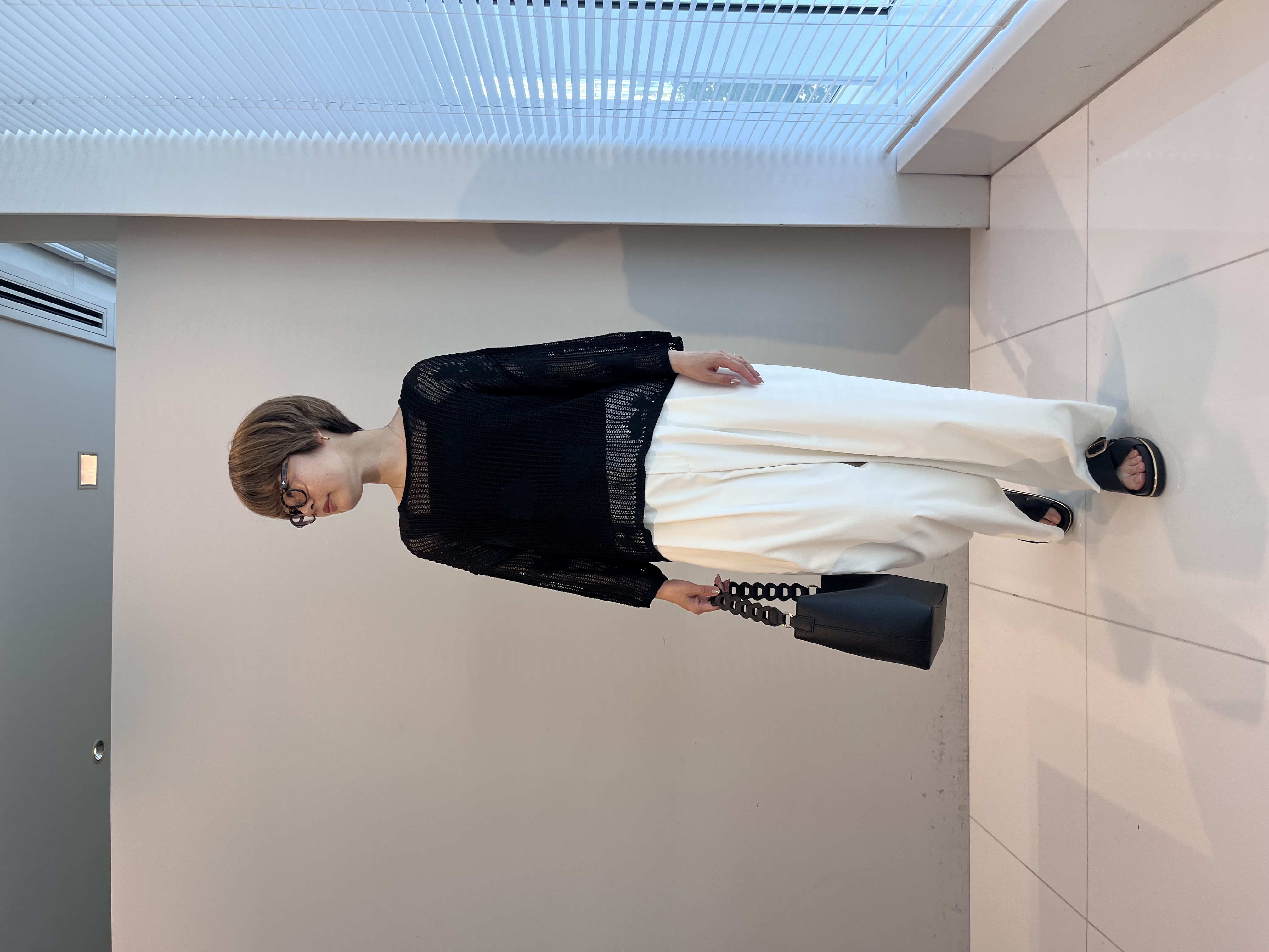 Mariko.Sさんの「OPAQUE.CLIP｜フラワーモチーフメッシュニット【洗濯機OK】」を使ったコーディネート