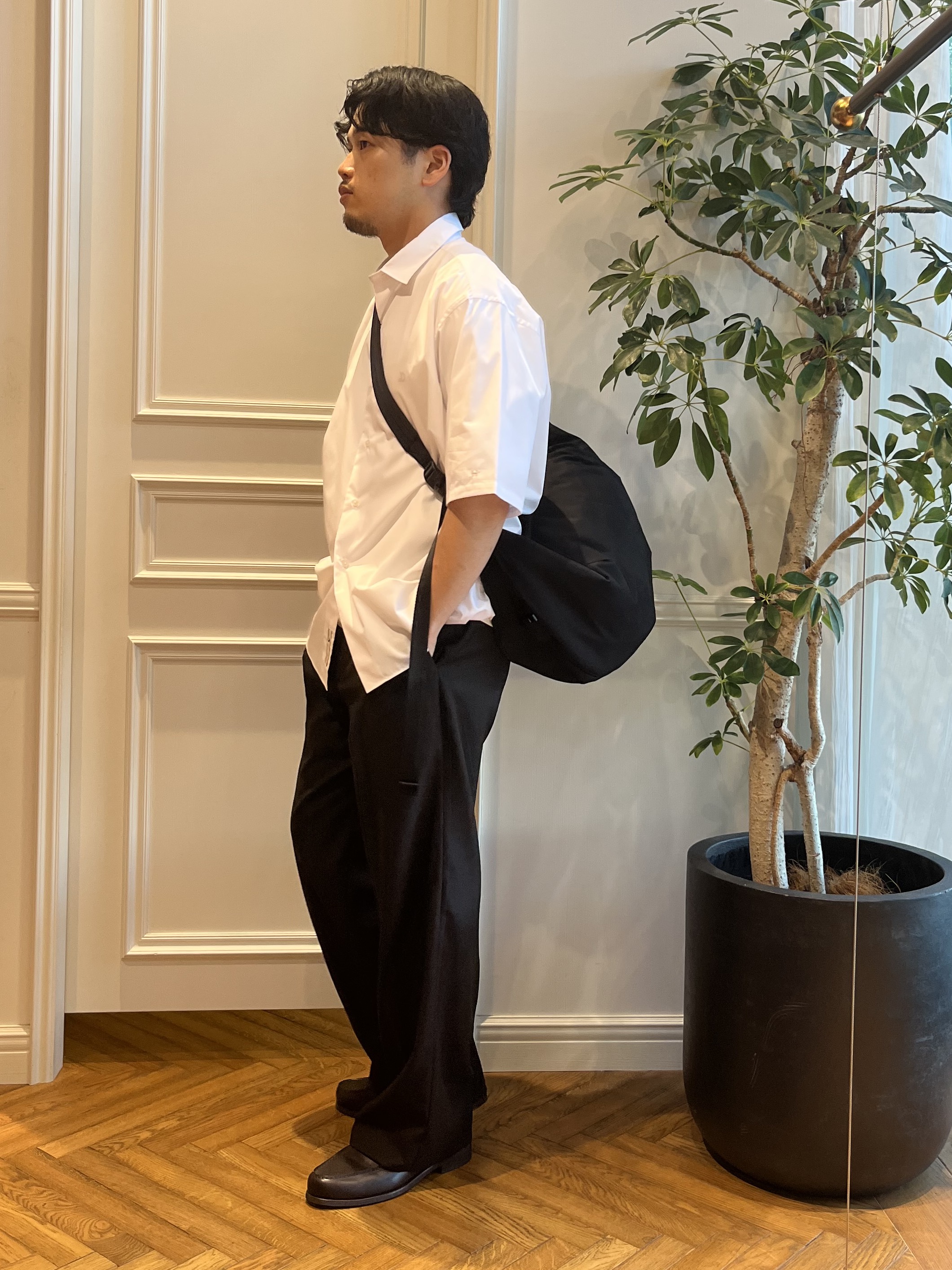 Tokuさんの「DRESSTERIOR｜【接触冷感／抗菌防臭／消臭】ICE CLEAR COTTON ポケットTシャツ」を使ったコーディネート