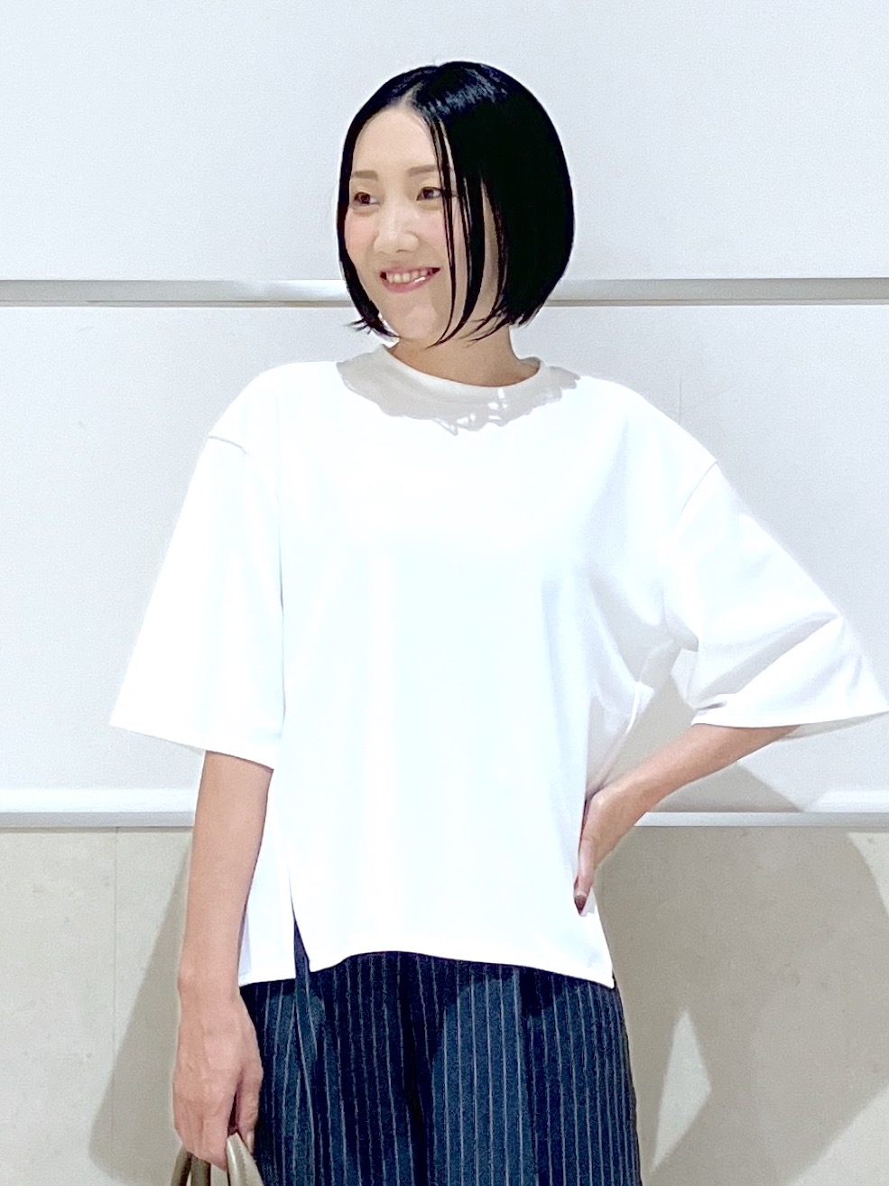 eriko さんの「Dessin｜【マシンウォッシャブル/セットアップ可】カットジャカードプルオーバー」を使ったコーディネート