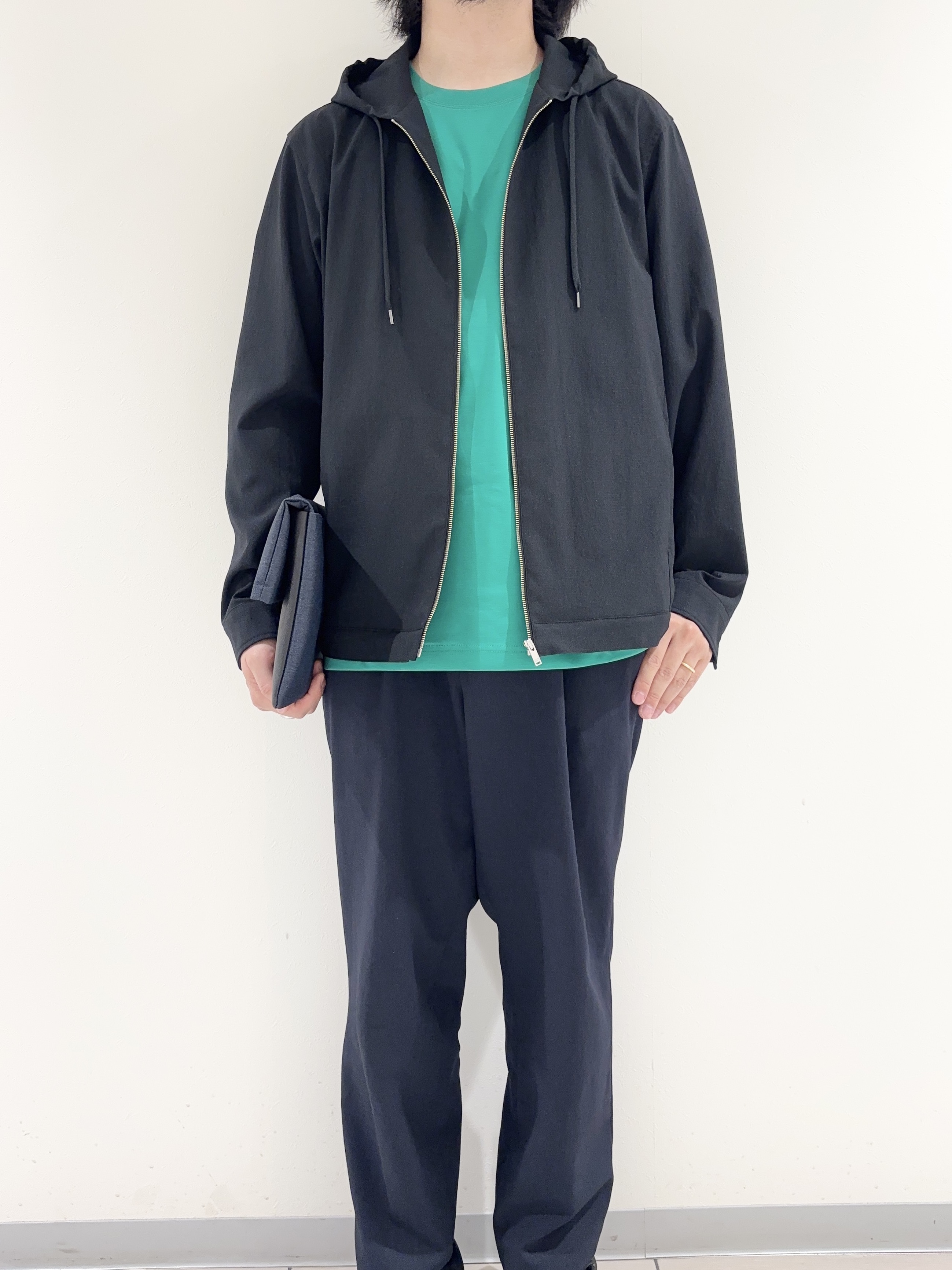 及川さんの「TAKEO KIKUCHI｜【撥水・洗える・シワになりにくい】 リランチェ（R） フードブルゾン」を使ったコーディネート