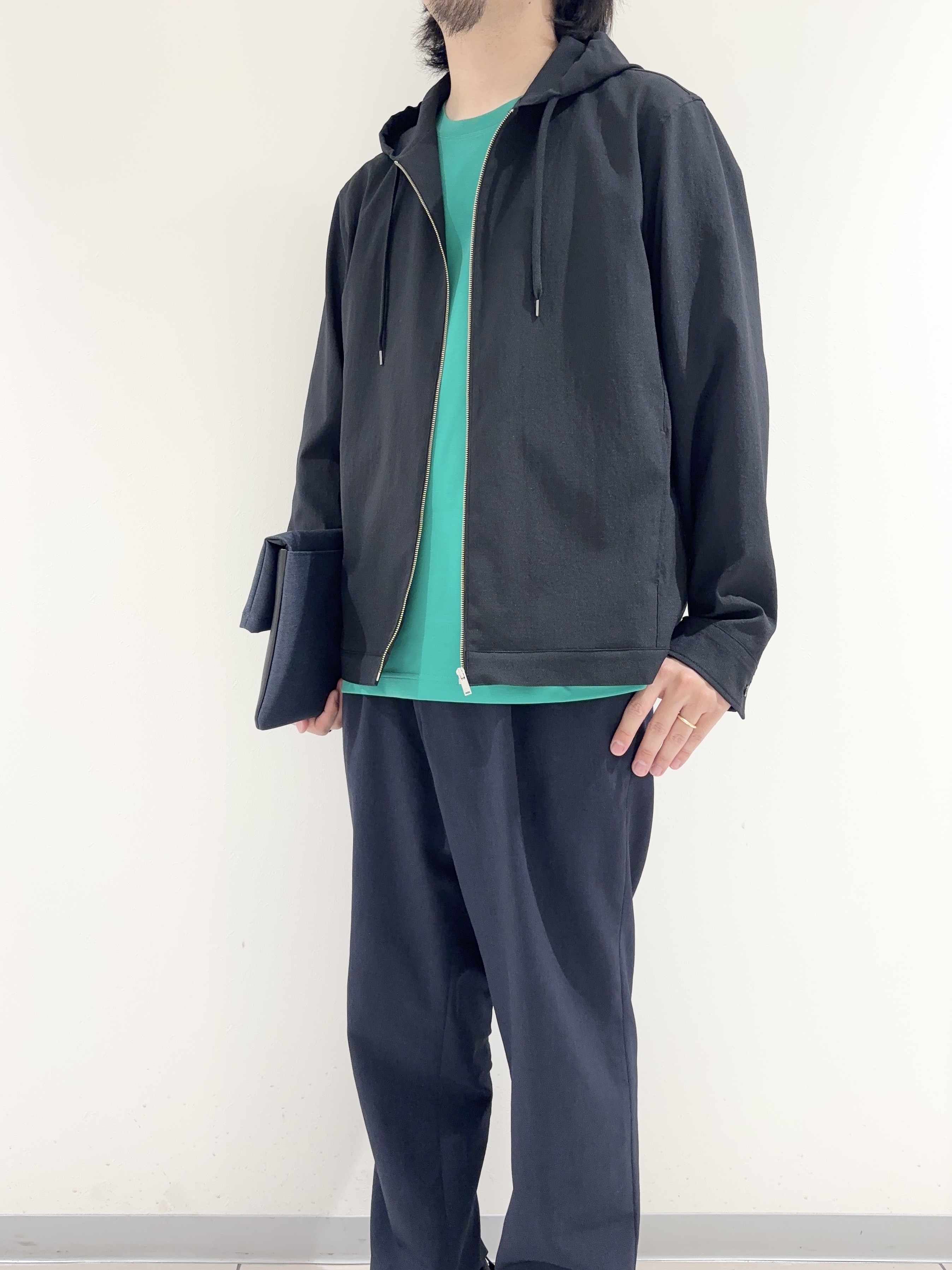 及川さんの「TAKEO KIKUCHI｜【撥水・洗える・シワになりにくい】 リランチェ（R） フードブルゾン」を使ったコーディネート