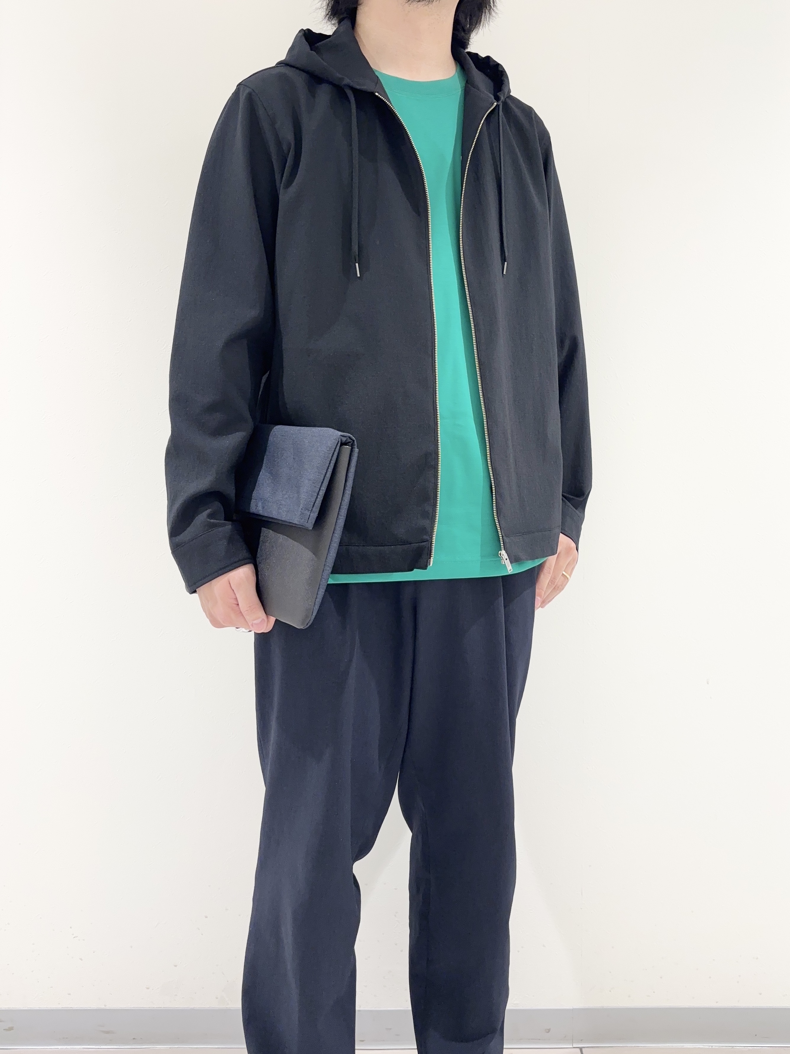 及川さんの「TAKEO KIKUCHI｜【撥水・洗える・シワになりにくい】 リランチェ（R） フードブルゾン」を使ったコーディネート