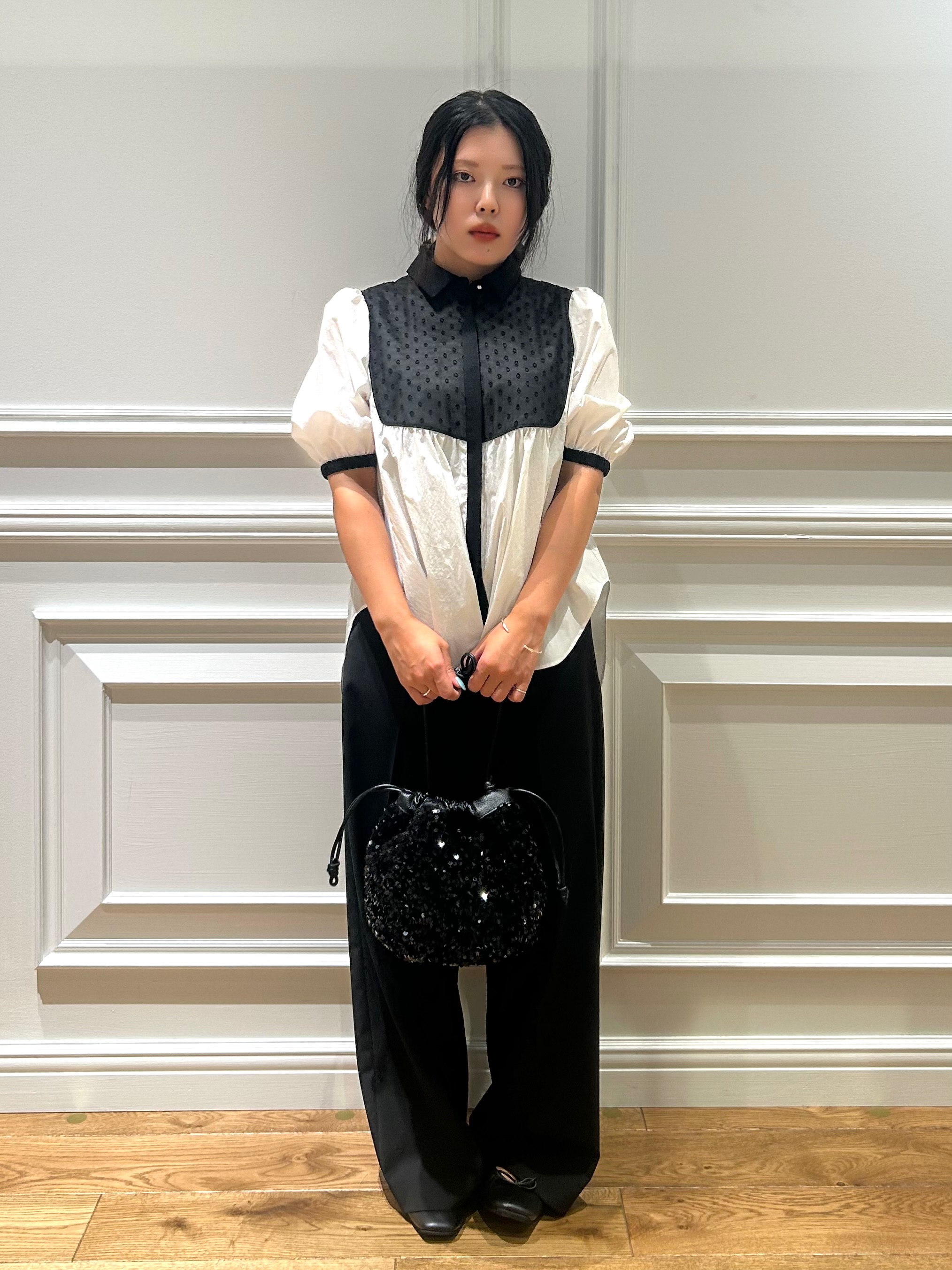 とりみさんの「DRESSTERIOR｜【着映え】ブザム チュニックブラウス」を使ったコーディネート